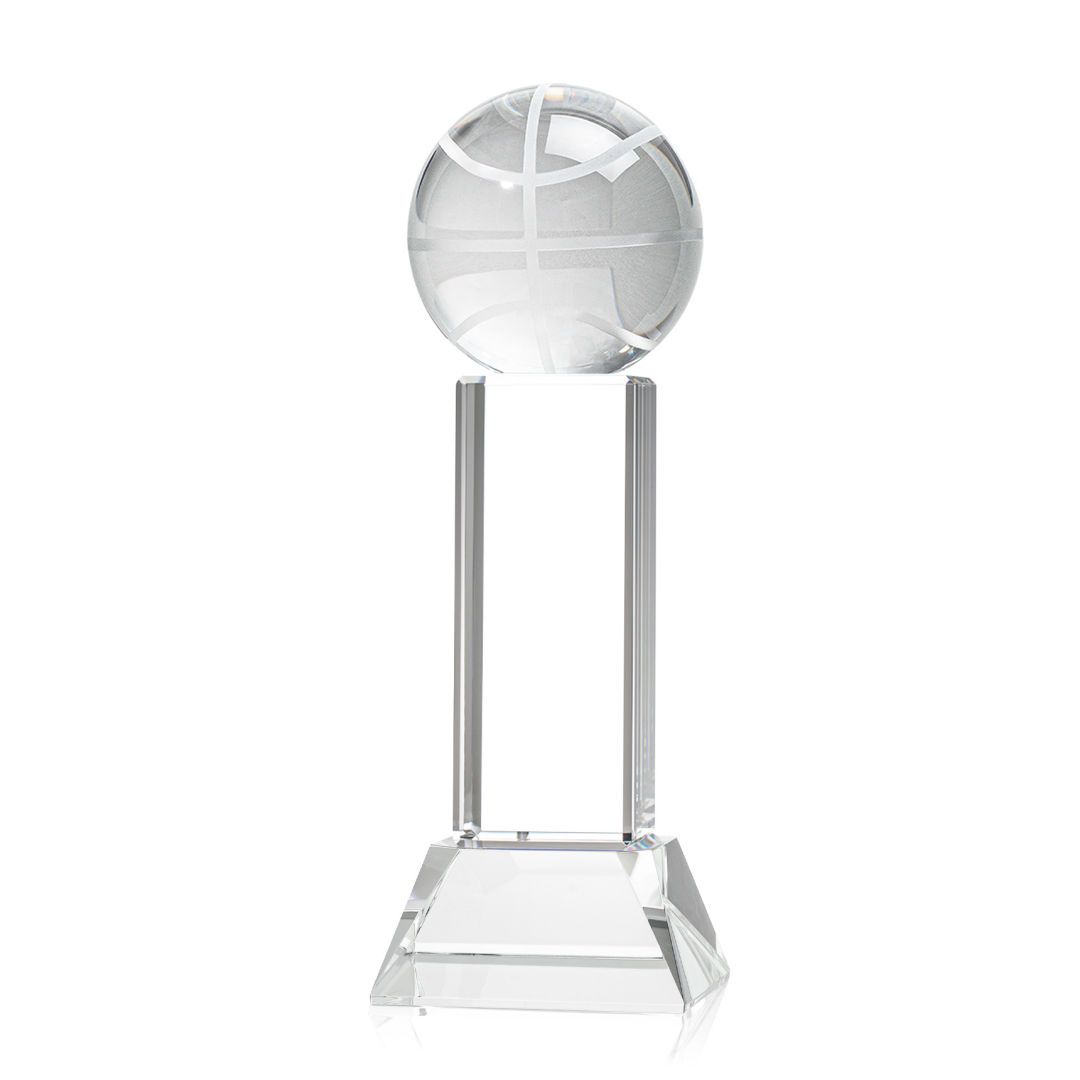 Basketball Award on Stowe Base - Clear 6