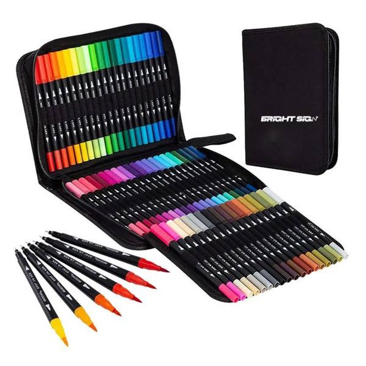120 Dual Tip Brush Marker Set 1