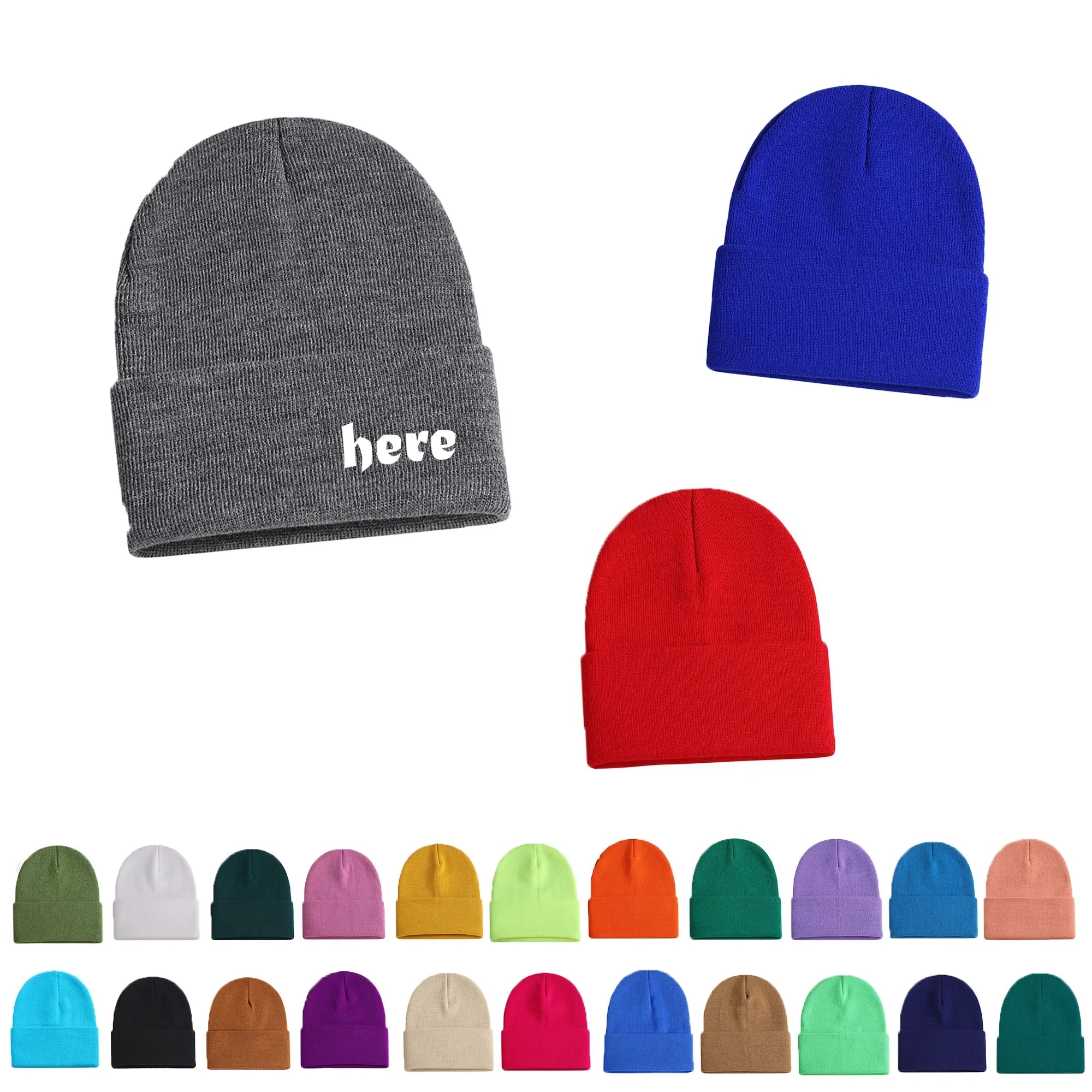 Warm Soft Solid Beanie Knit Hat Winter Hat 8