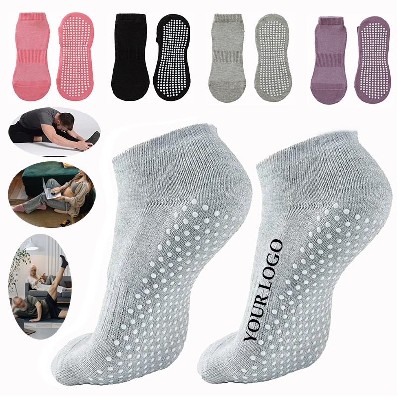 Anti Slip Fitness Trainer Grip Sports Pilates Yoga Trampoline Socks 2