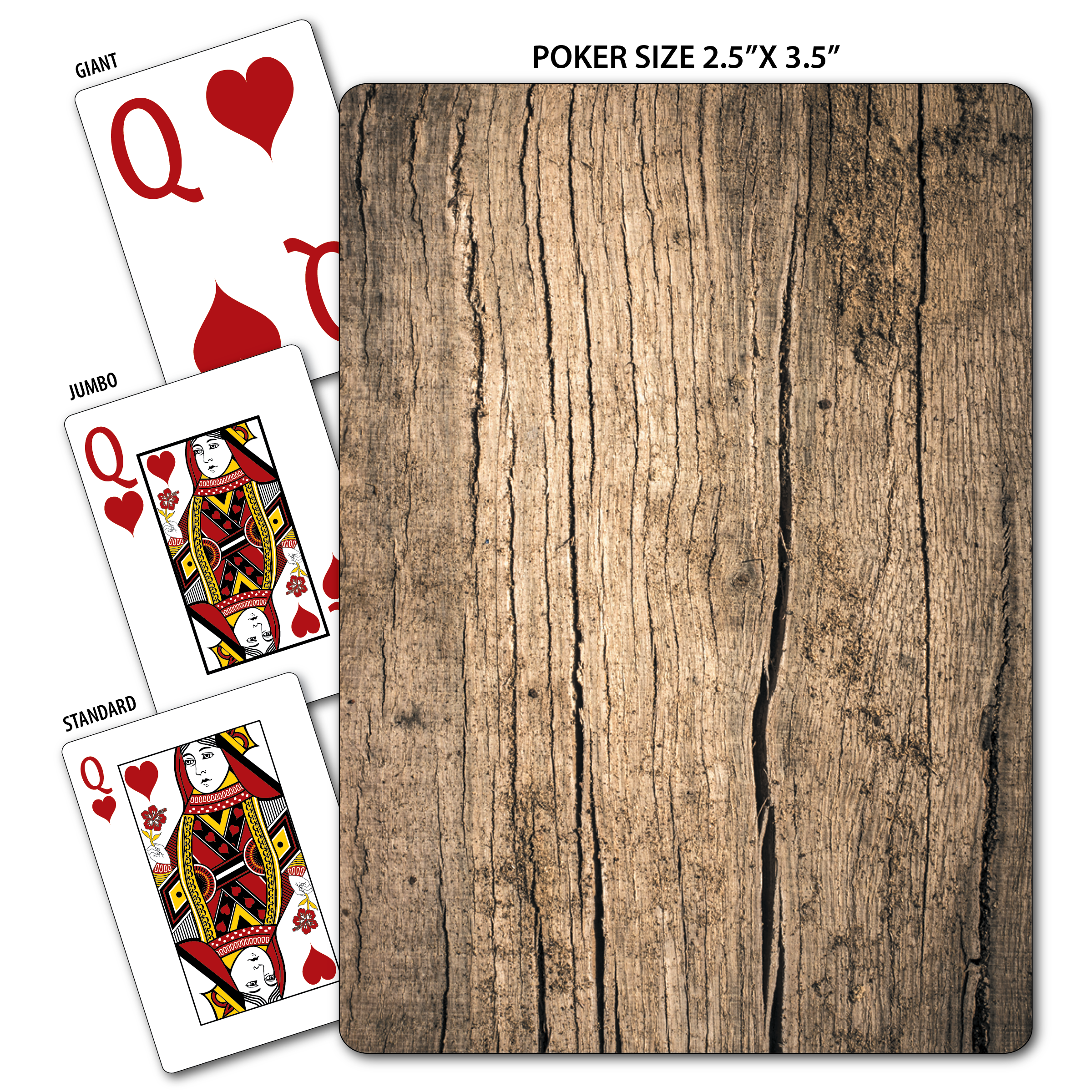 Wood Theme Poker Size Playing Cards 2
