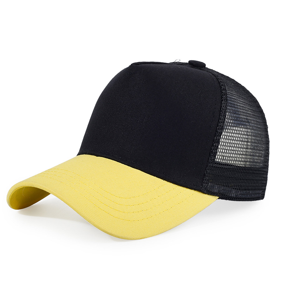 Stock Multi-Tone Cotton 5-Panel Trucker Cap 16