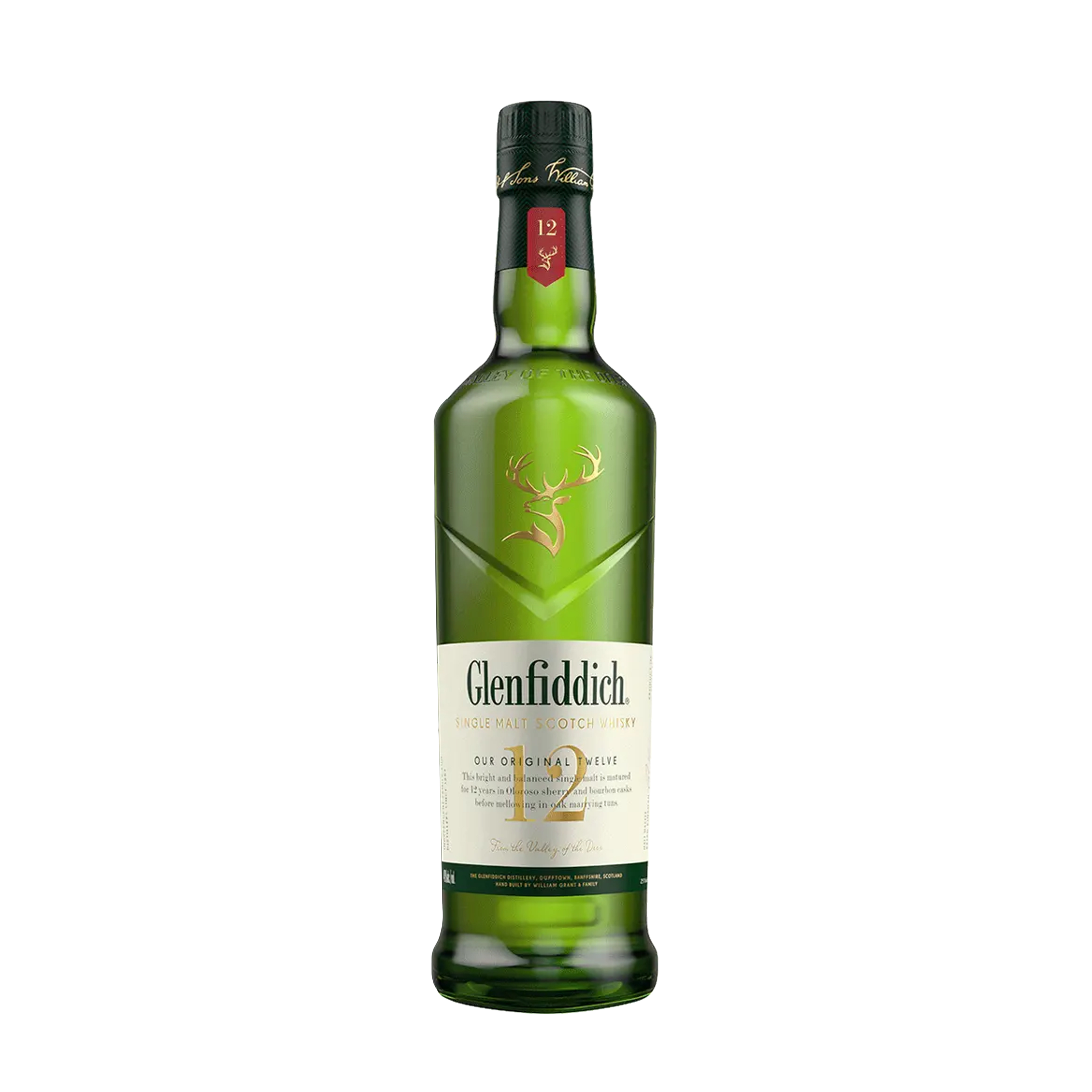 Etched Glenfiddich 12 Year Liquor Bottle 1