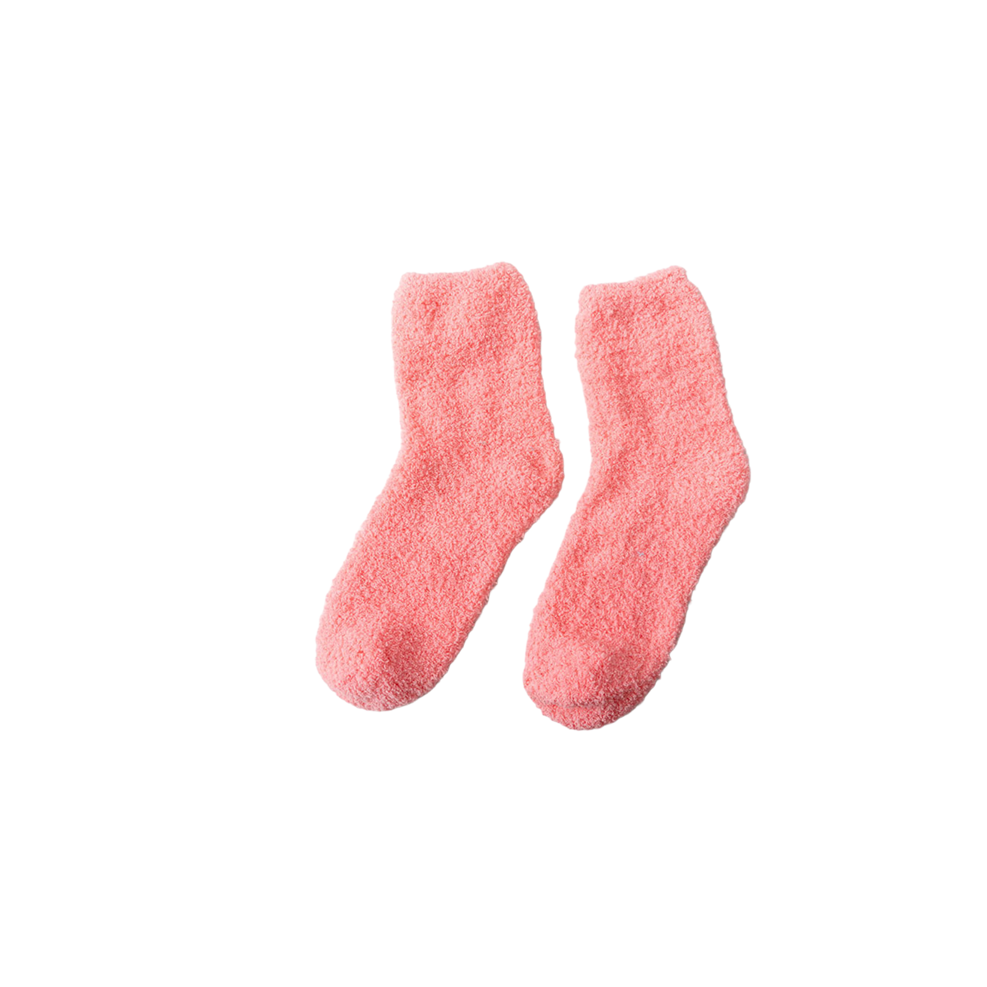 Coral Fleece Christmas Fuzzy Sock Medium Tube 4