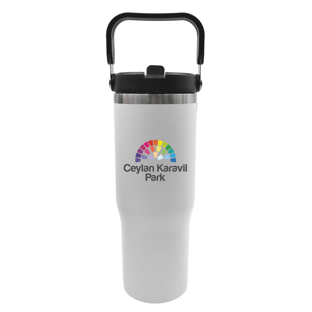 ArticFire 30oz Stainless Steel Tumbler with Handle & Built-In Straw 14