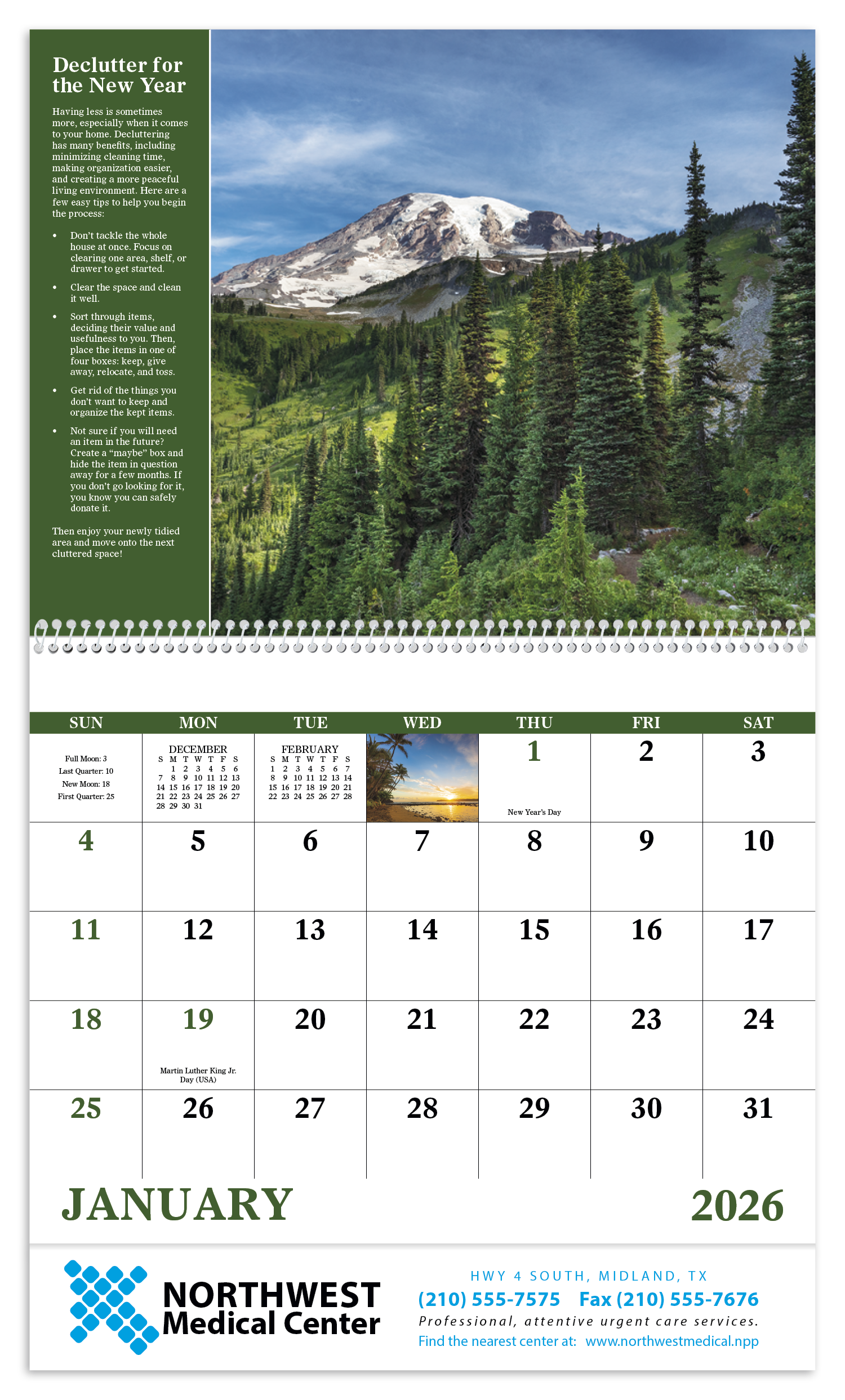 Good Value™ Healthy Living - Spiral Calendar 55