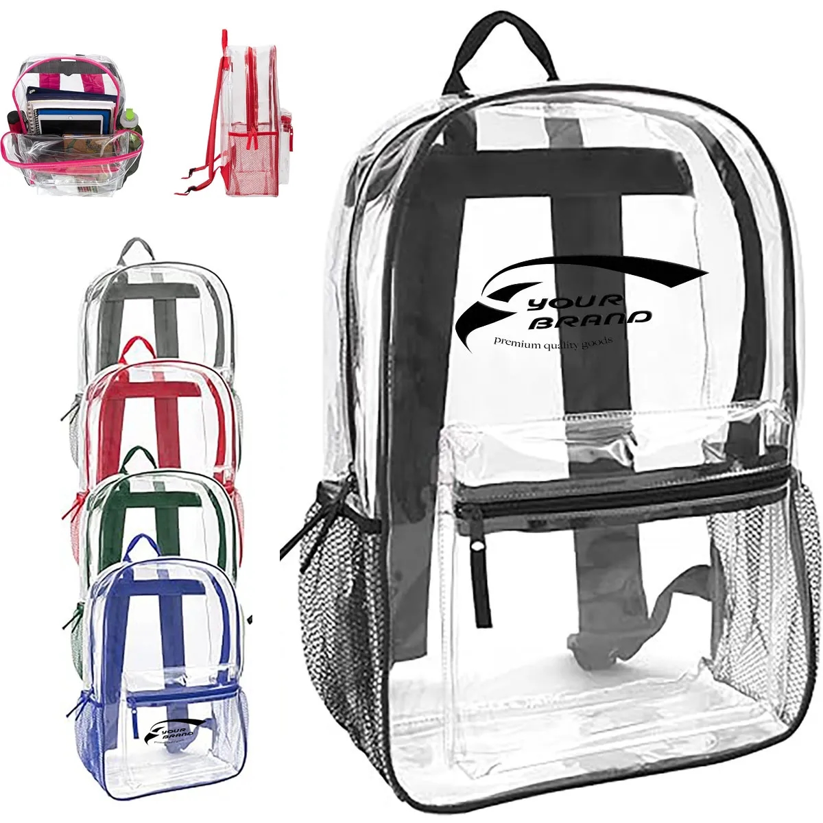 24L Stadium Approved Certified Clear Backpack 6