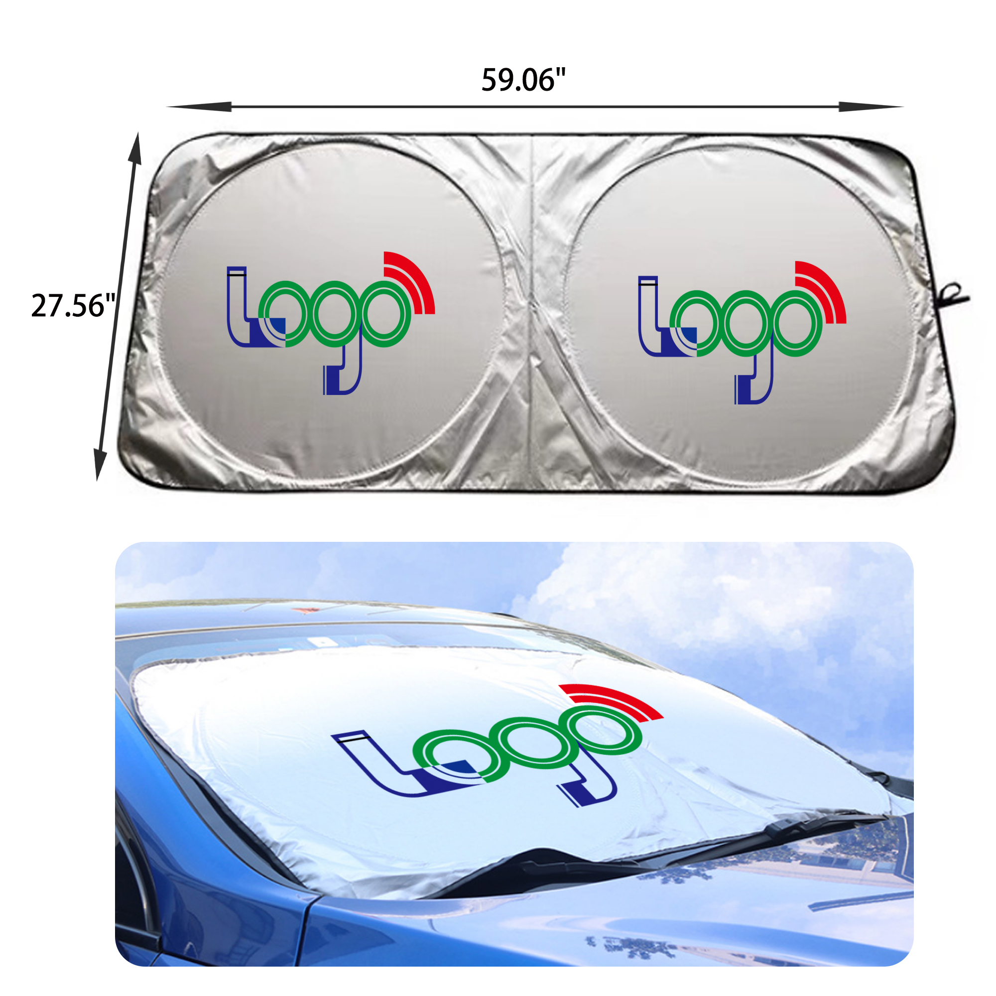 MOQ 30 PCS Durable Foldable Car Sun Shade 2