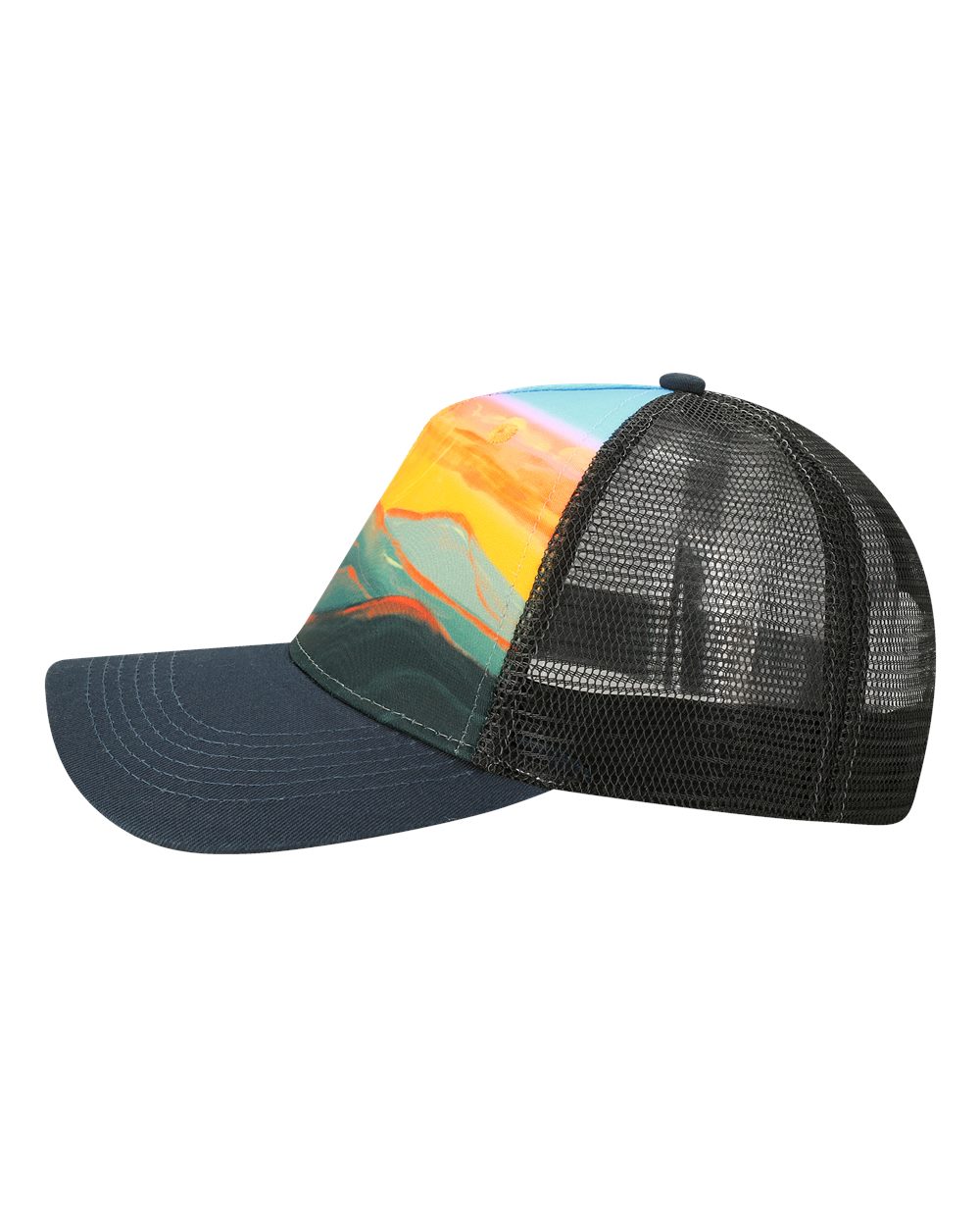 Printed Five-Panel Trucker Cap - 5PTKR 13
