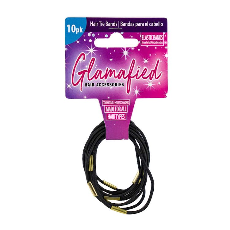 Elastic Hair Ties - 2 Inch Black 2