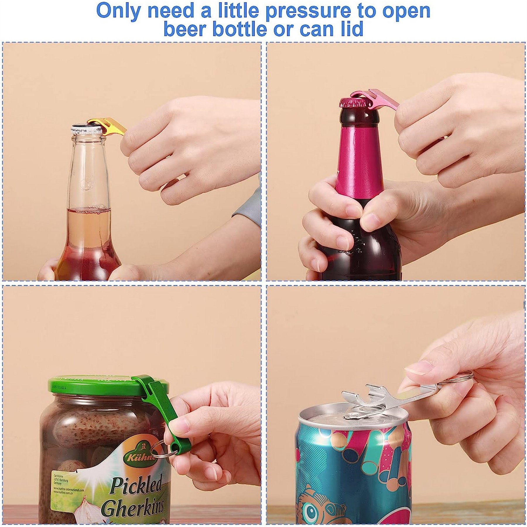 Aluminum Alloy Bottle Opener Keychain 4