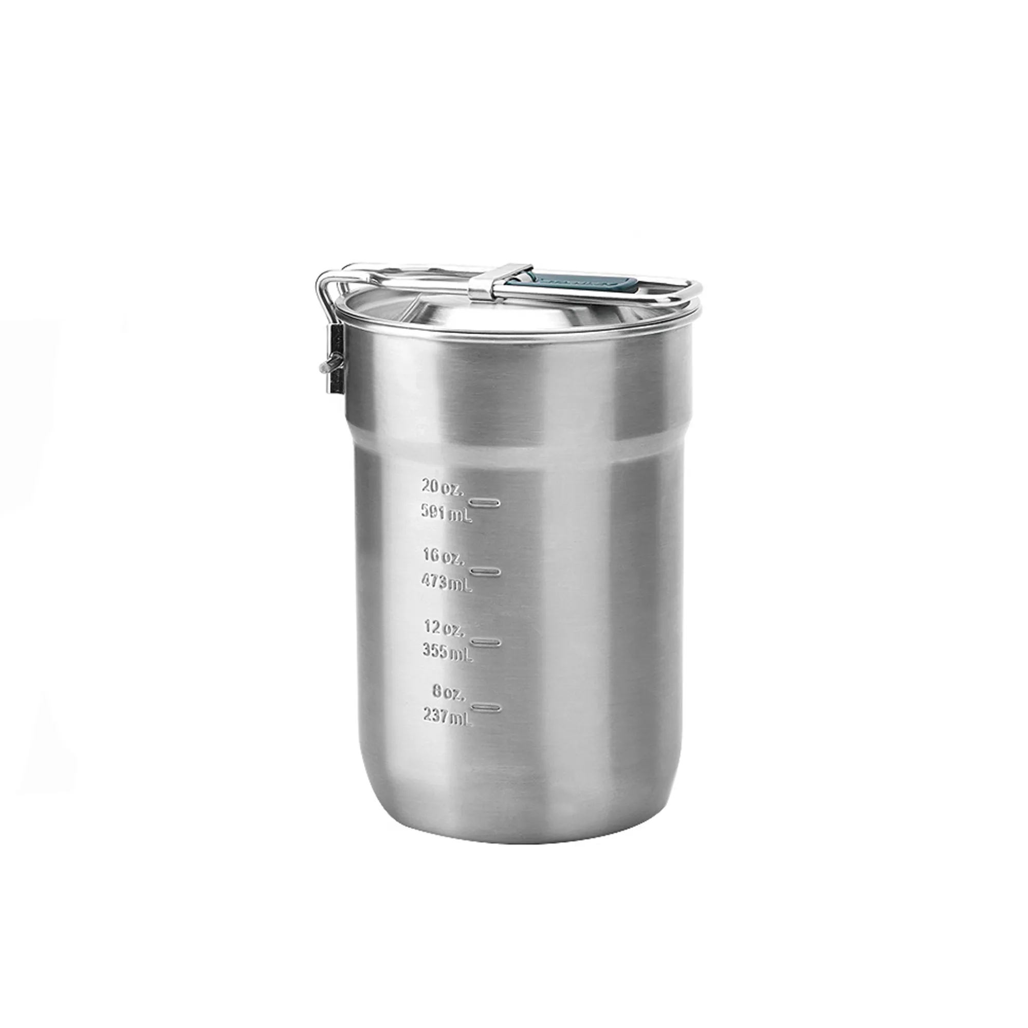 Foldable Locking Handle Camping Cookware Cup 6