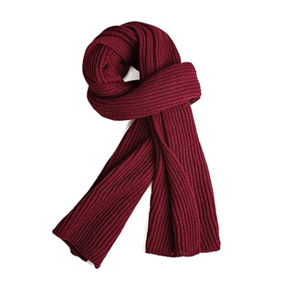70.8" x 11.8" Unisex Pure Color Winter Warm Knitting Scarf 3