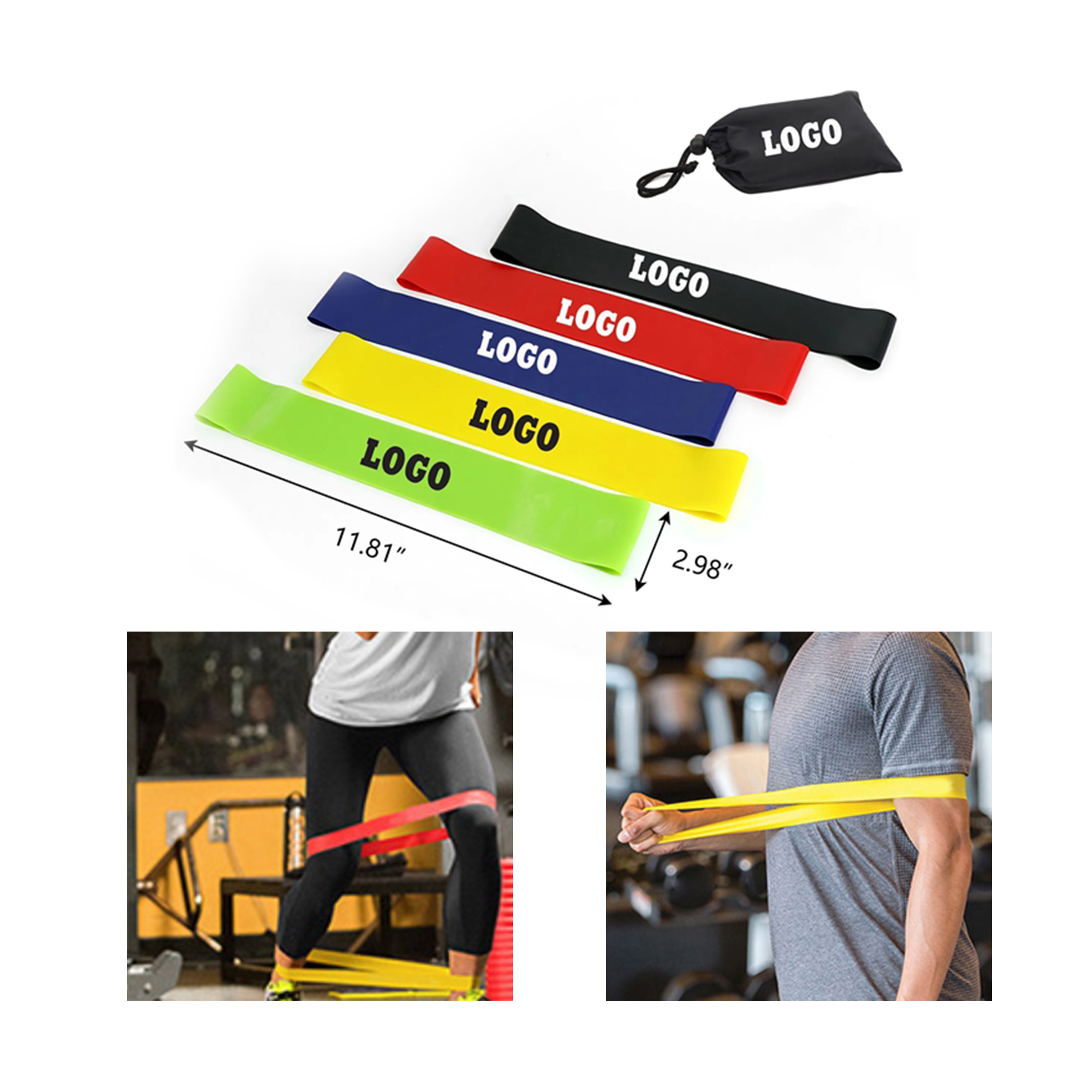Convenient 5 - Levels Resistance Bands Workout Set with Free - of - Charge Carry Bag 2