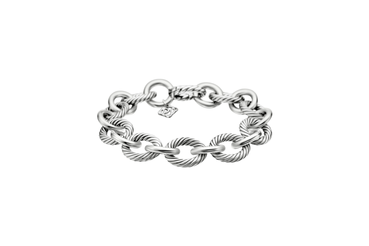 David Yurman Silver Oval Link Chain Bracelet 2