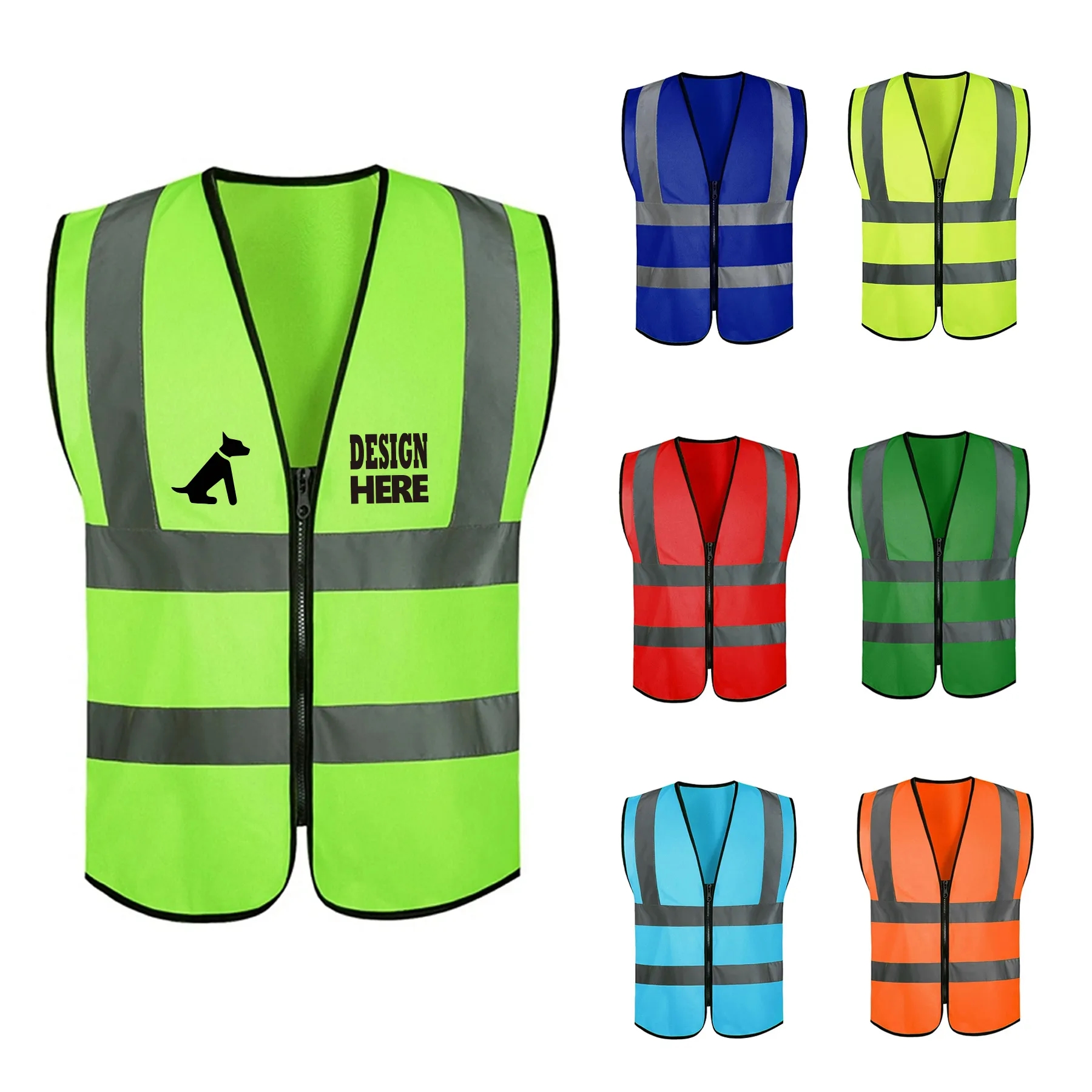 Unisex High Visibility Reflective Safety Vest 1