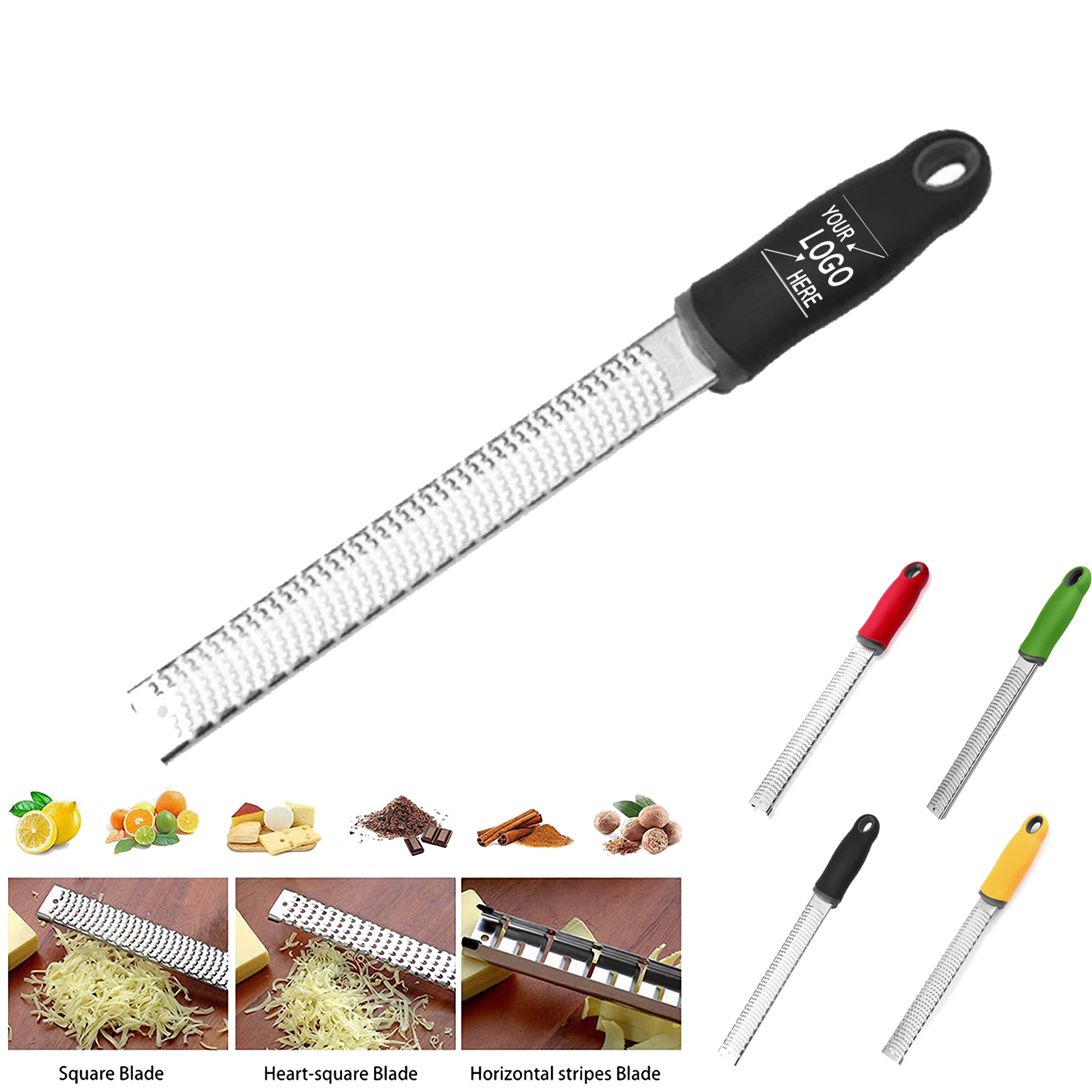 Premium 304 Stainless Steel Cheese Grater with Non-Slip Handle 3
