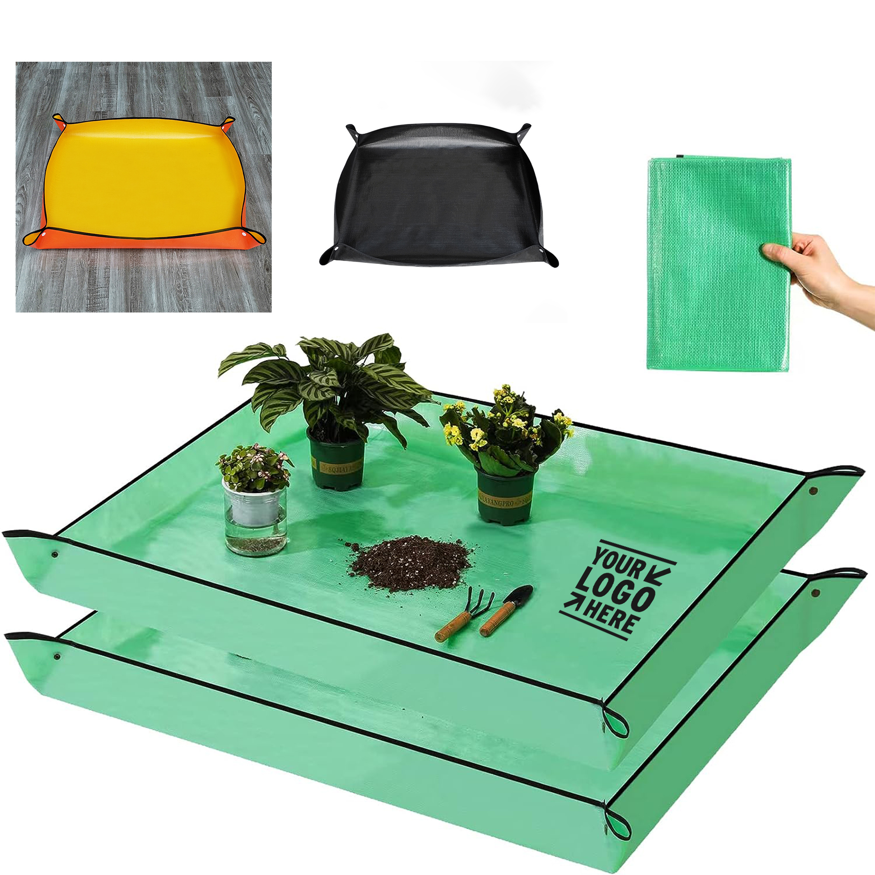 Portable Potting Tray Large Plant Repotting Foldable Waterproof Gardening Mat  2
