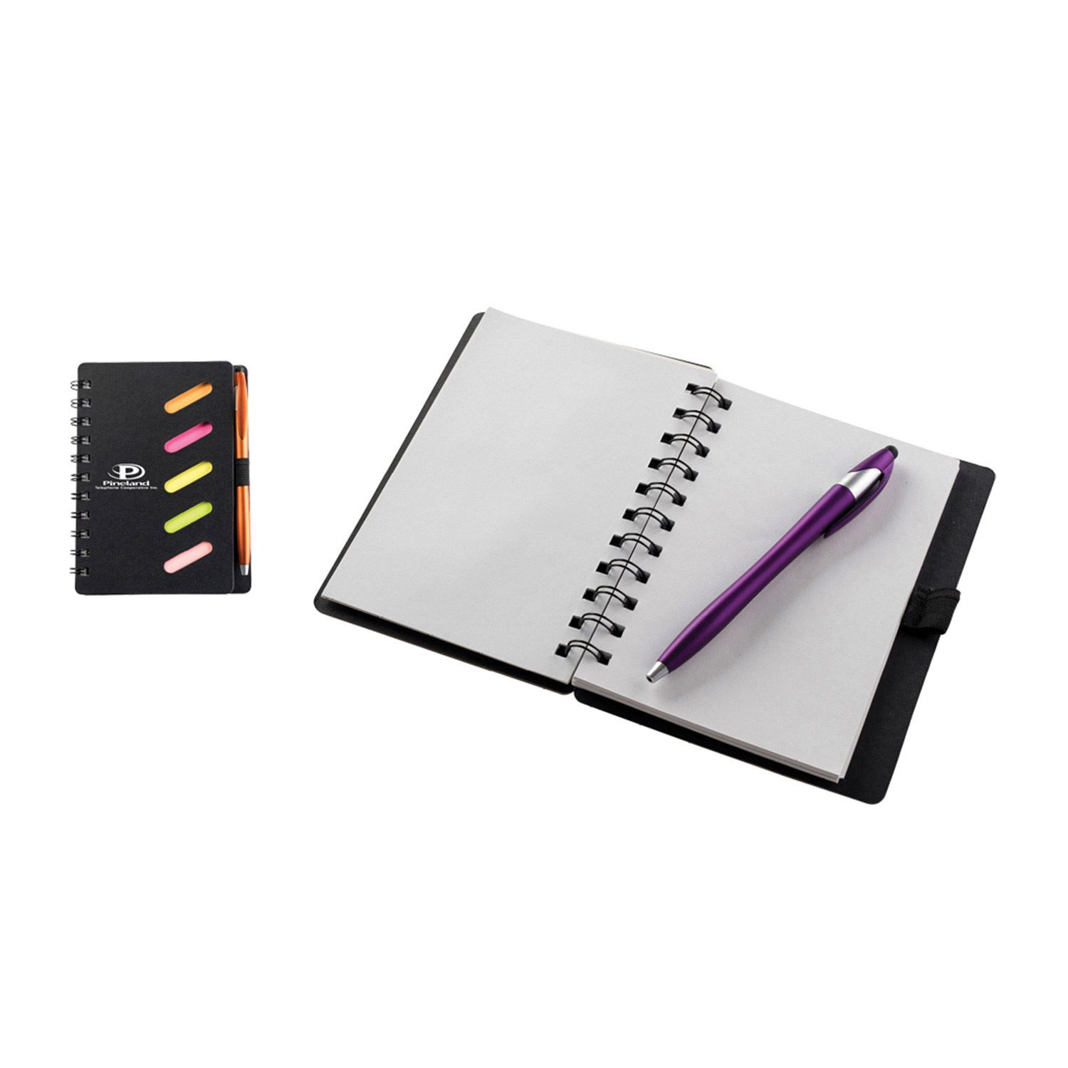 Black Cardboard Paper Journal Notebook w/Pen 4