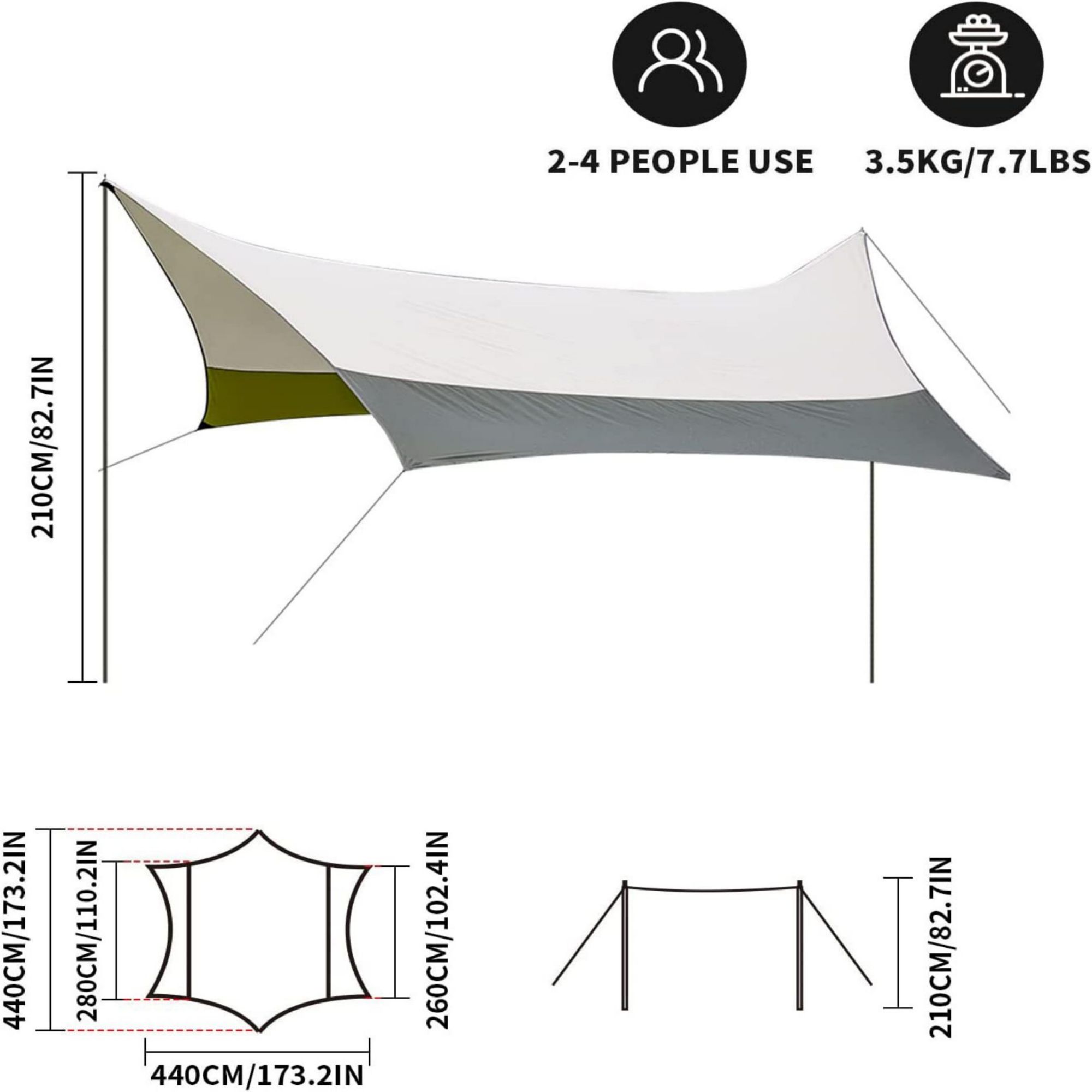 Portable Large Camping Tarp 4