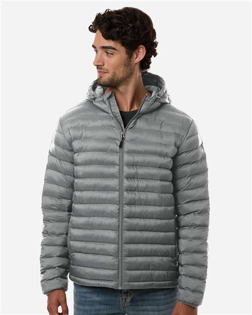 Men's Lightweight Poly-filled Hooded Puffer Jacket - 26715 17