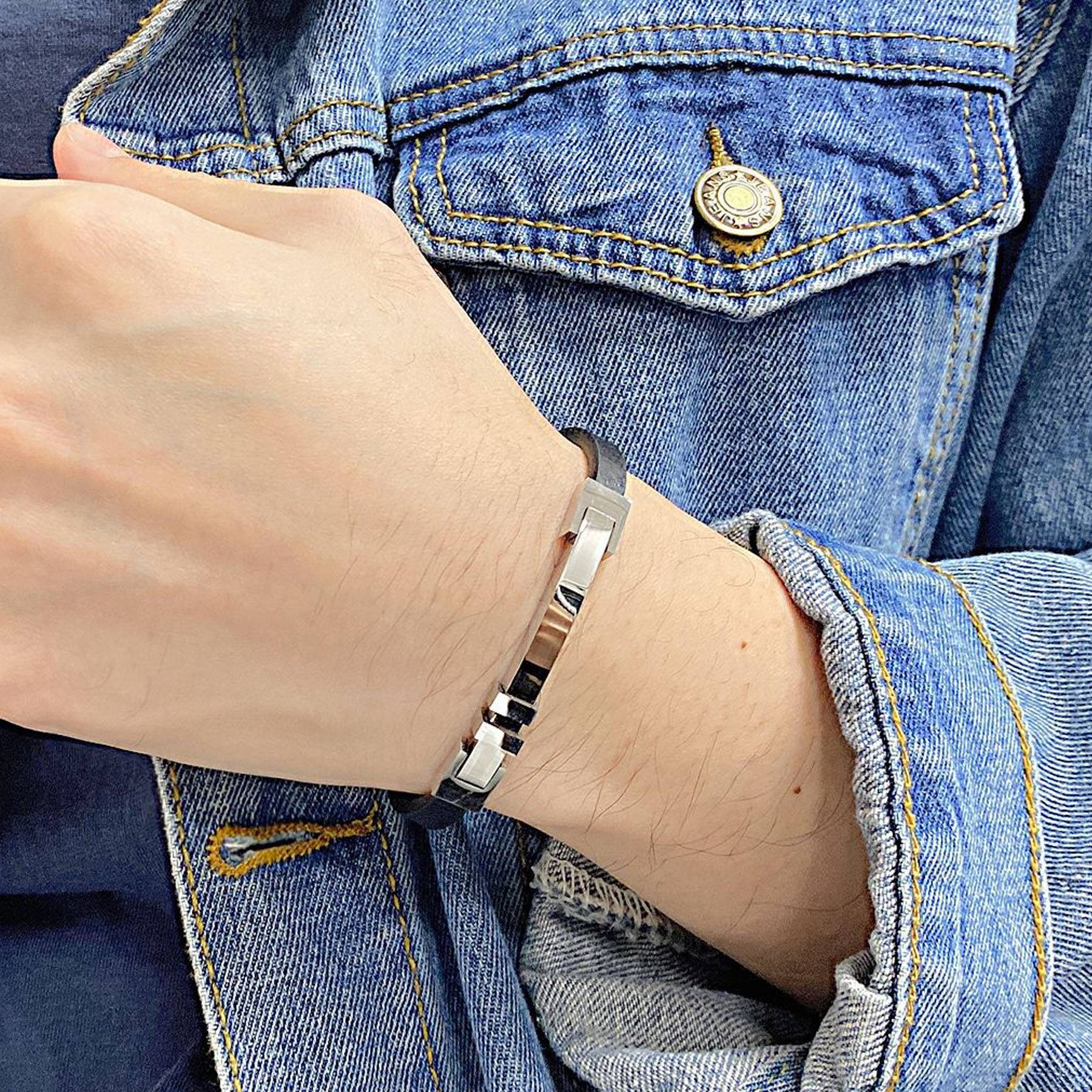 Men's versatile leather bracelet 6