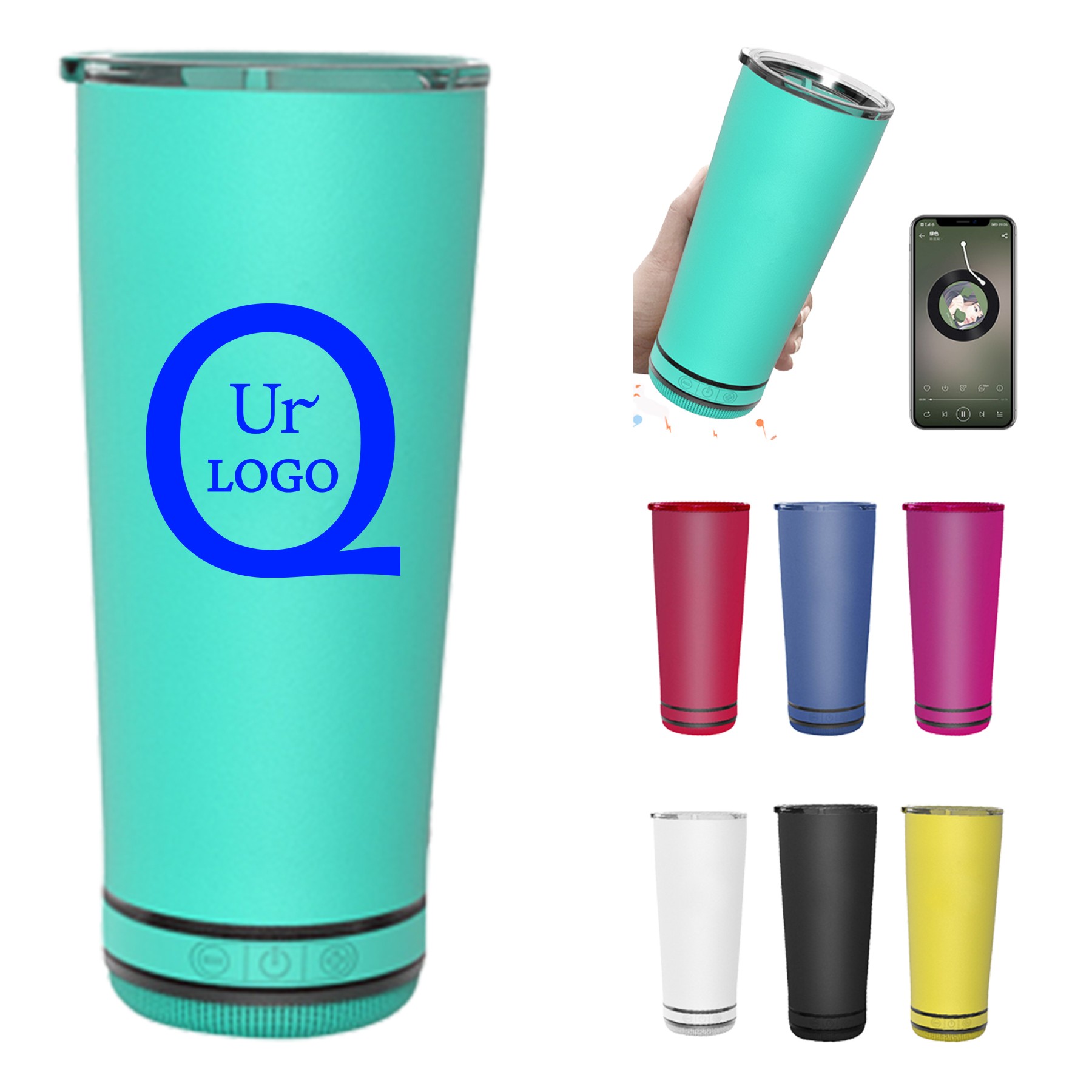17Oz Insulated Tumbler With Speaker