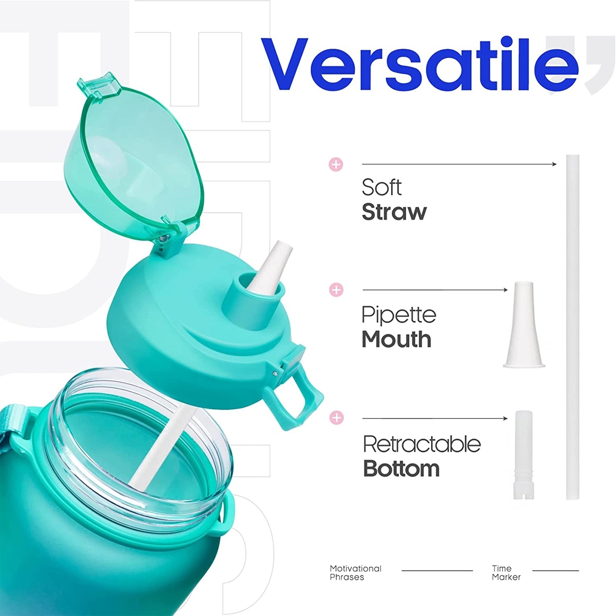 64Oz Water Bottle With Time Marker 3