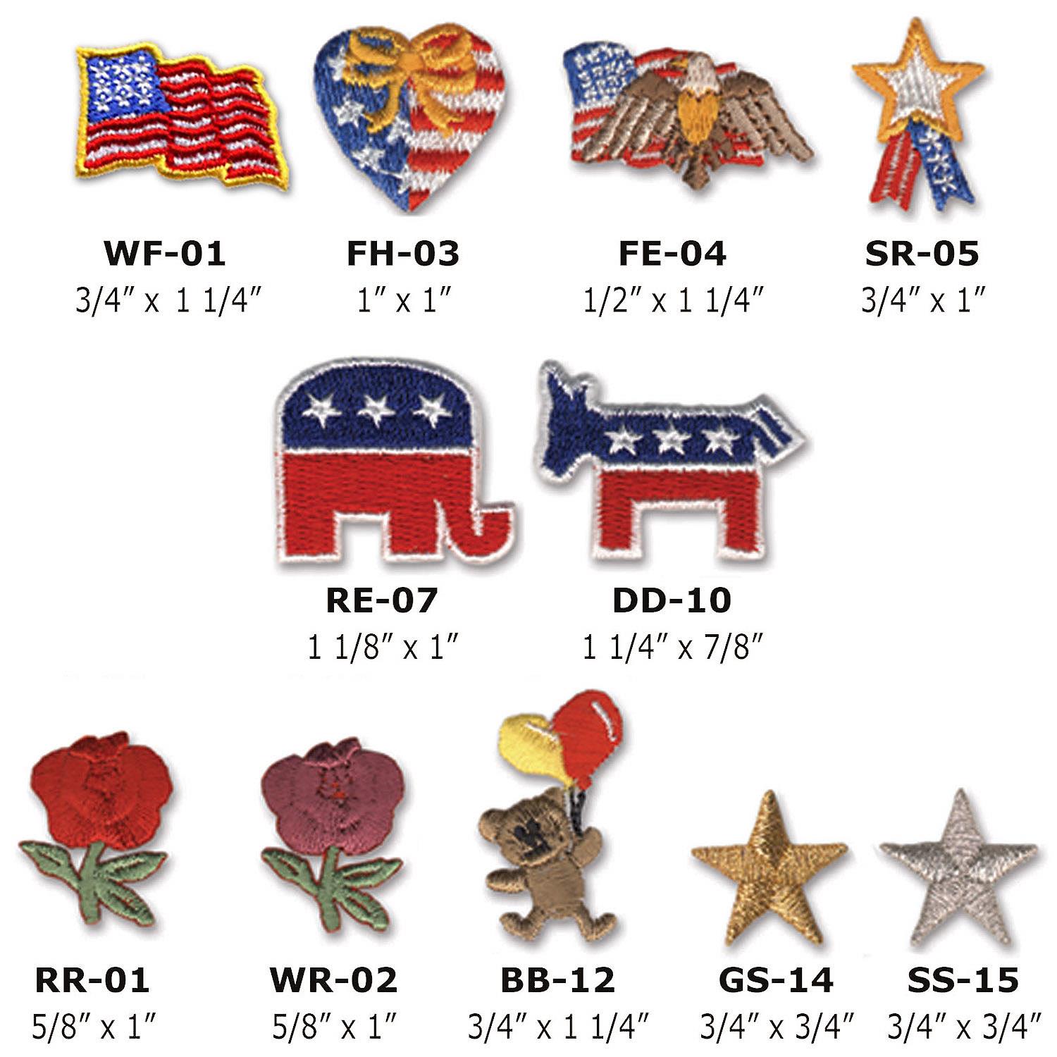 Stock Embroidered Stickers 5