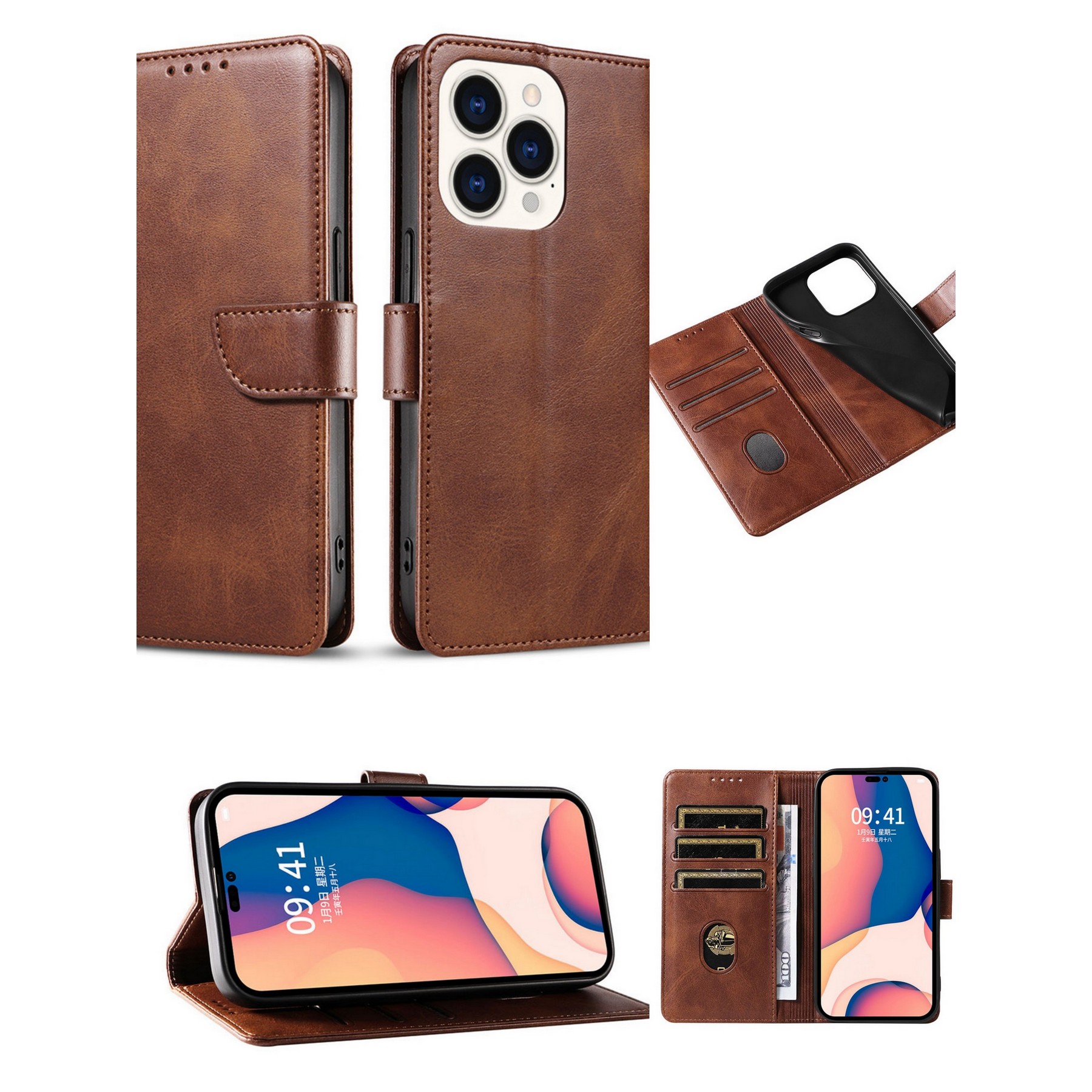 PU Strong Magnetic Phone Wallet Case with Card Holder 1
