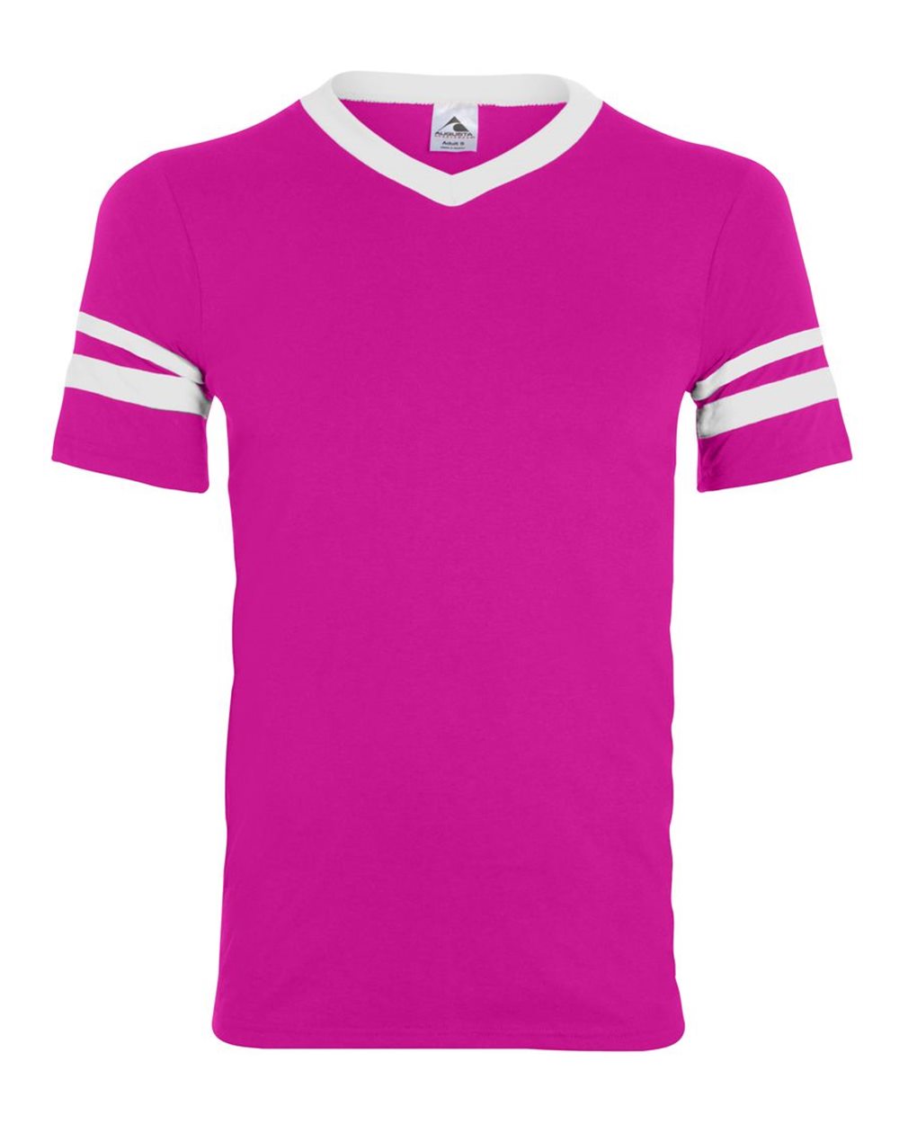 V-Neck Jersey with Striped Sleeves - 360 111