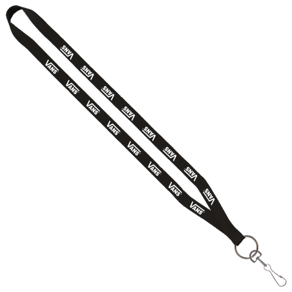 1/2" Polyester Lanyard with Sewn Metal Swivel Snap Hook