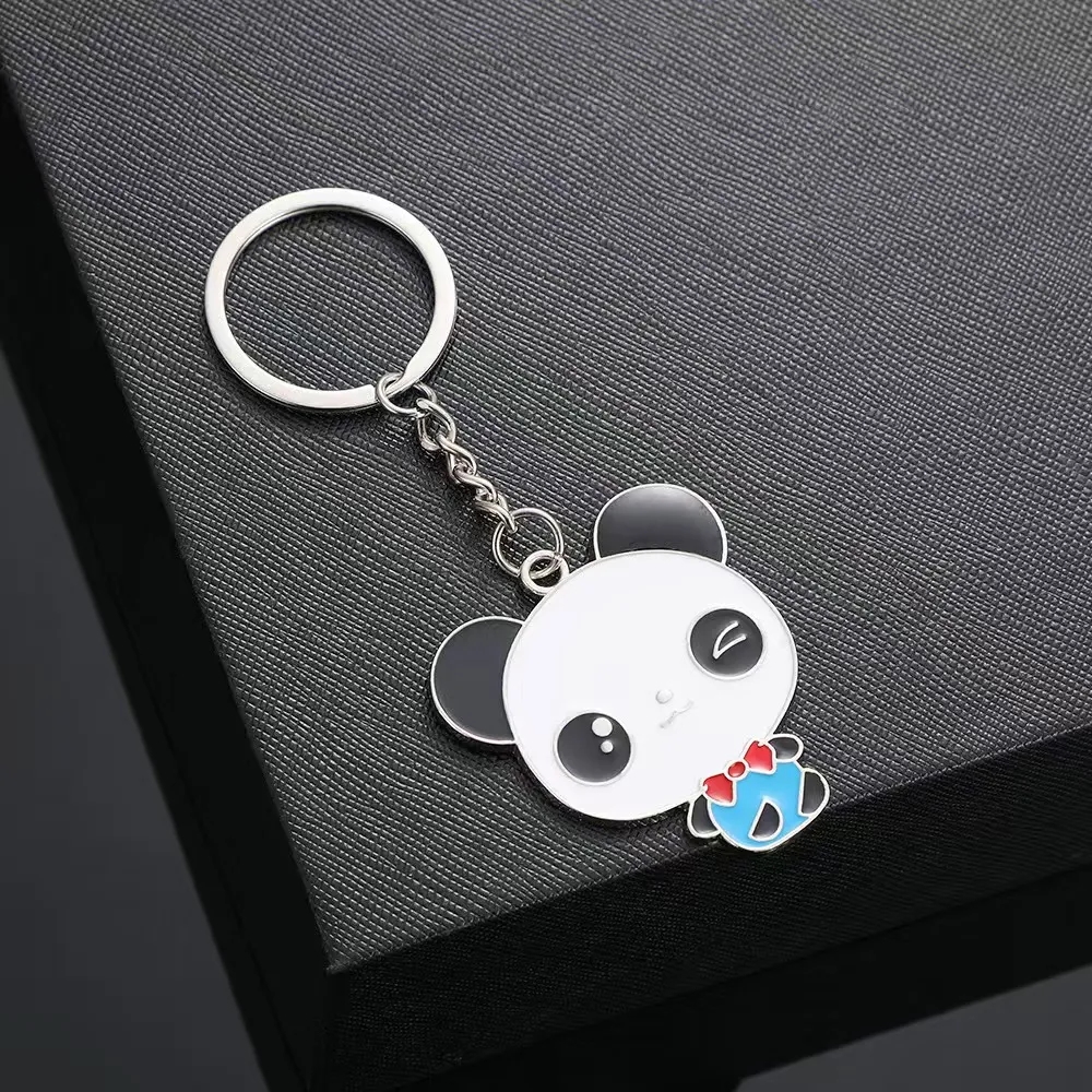 Cute Panda Metal Keychain 3