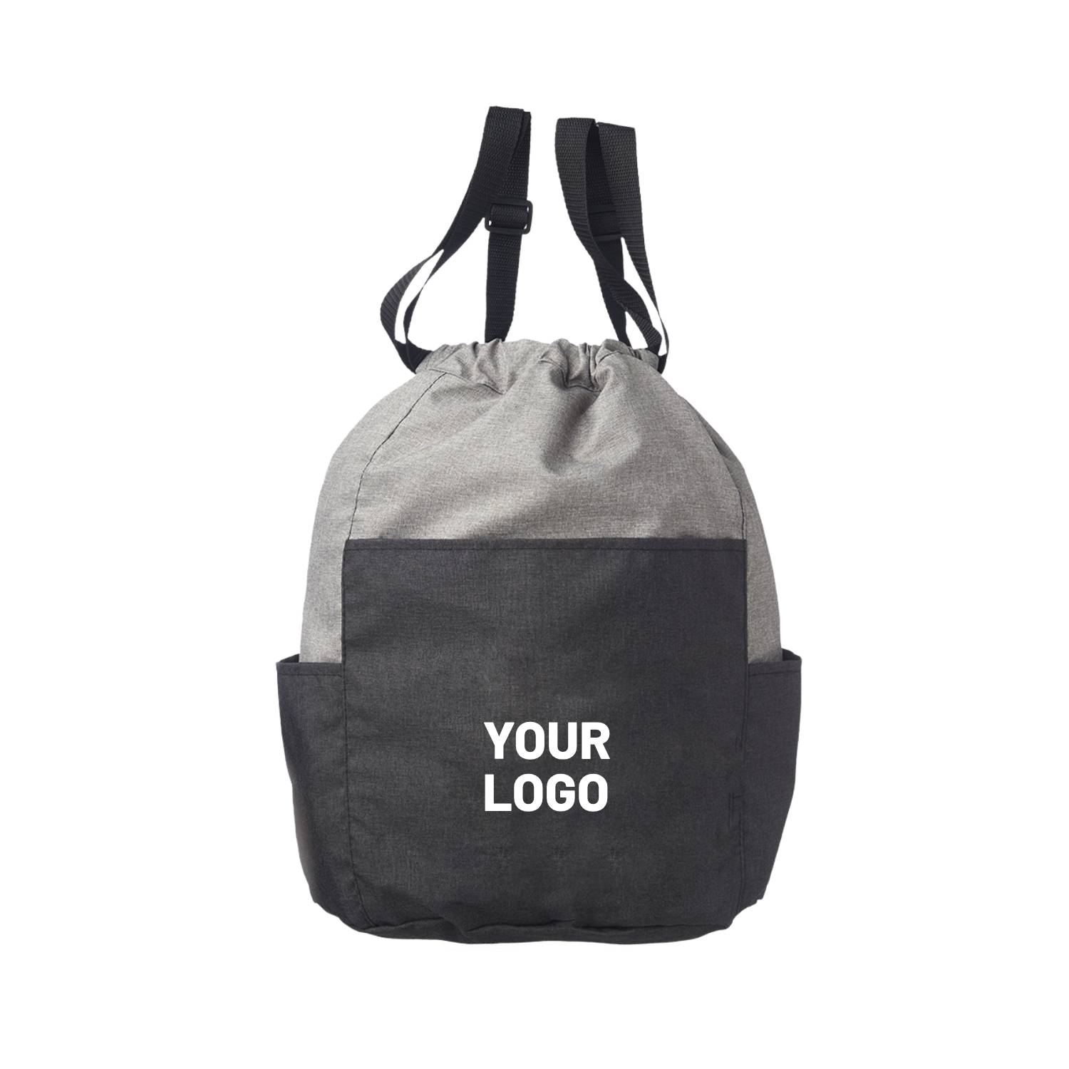 Two Tone Satchel Drawstring Backpack 8