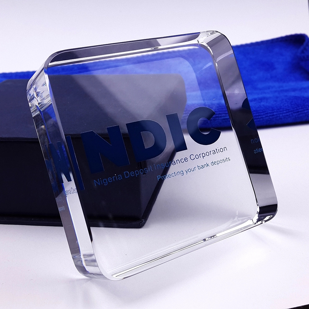 Custom Crystal Square Paperweight 5