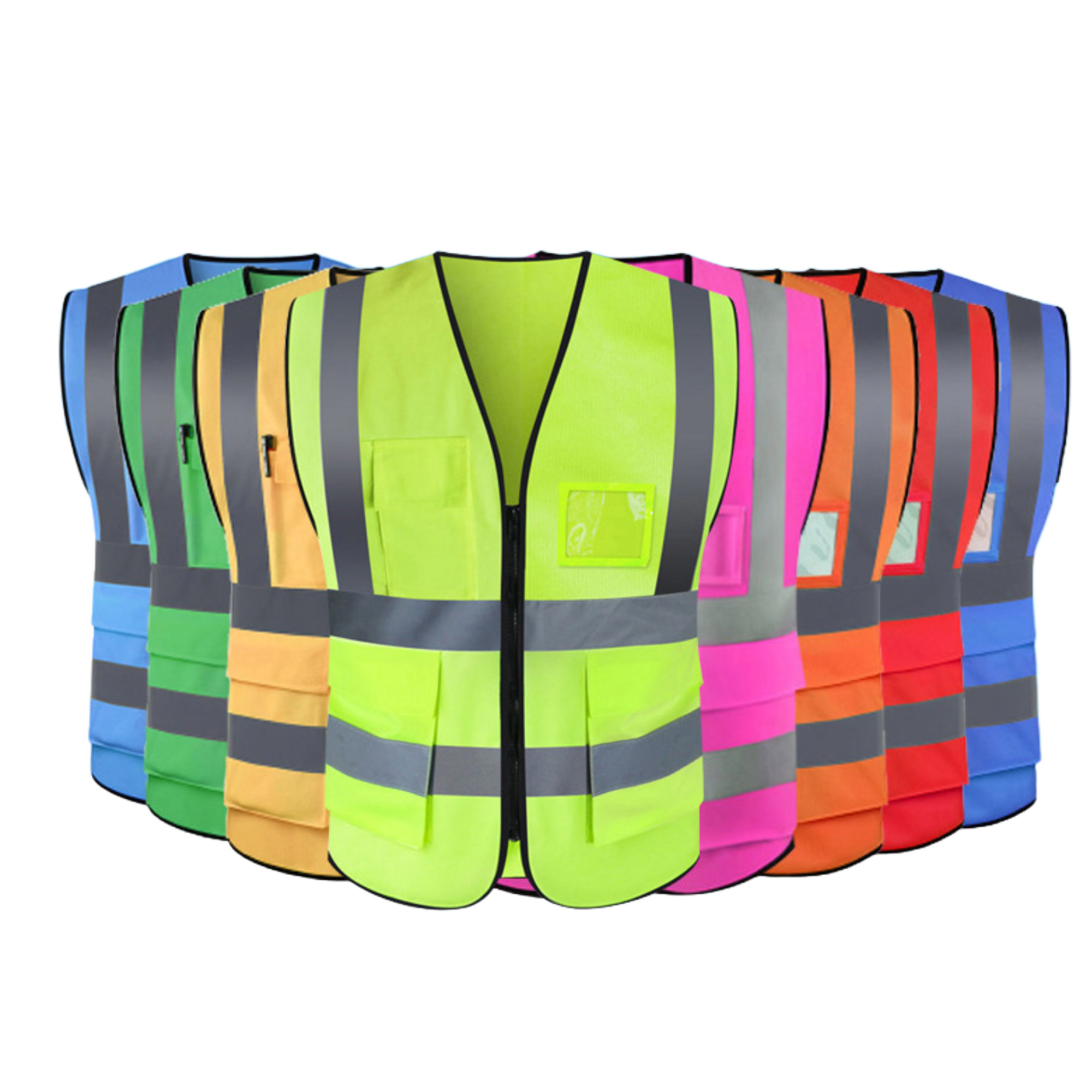 Pocketed Hi-Viz Safety Vest Made with Reflective Material 4