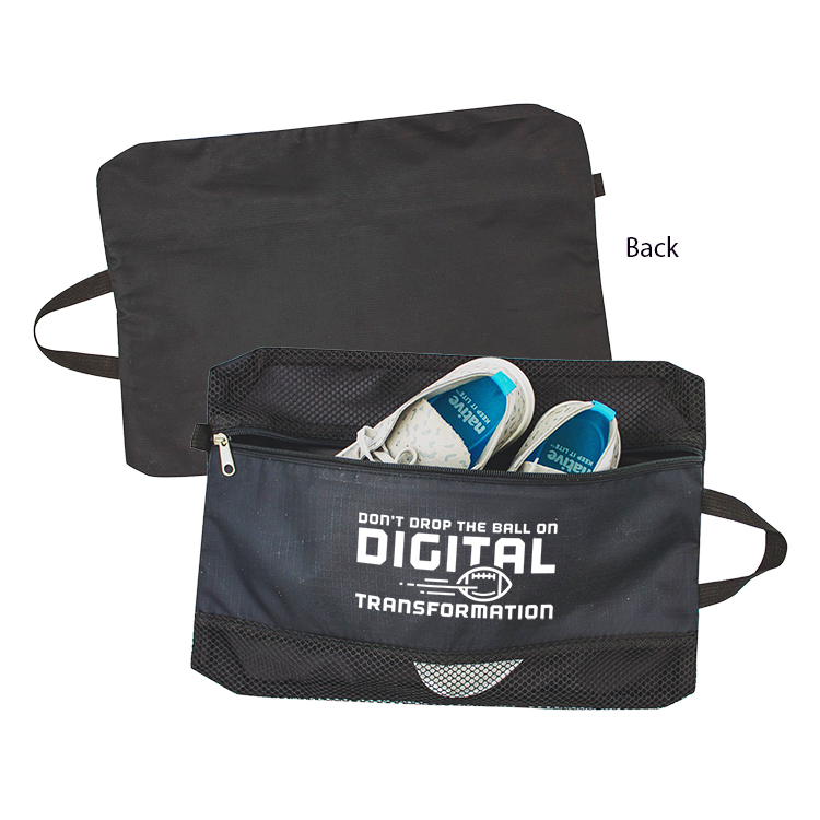 600D Ripstop polyester Golf Shoe Bag w/Dual Mesh Side 4