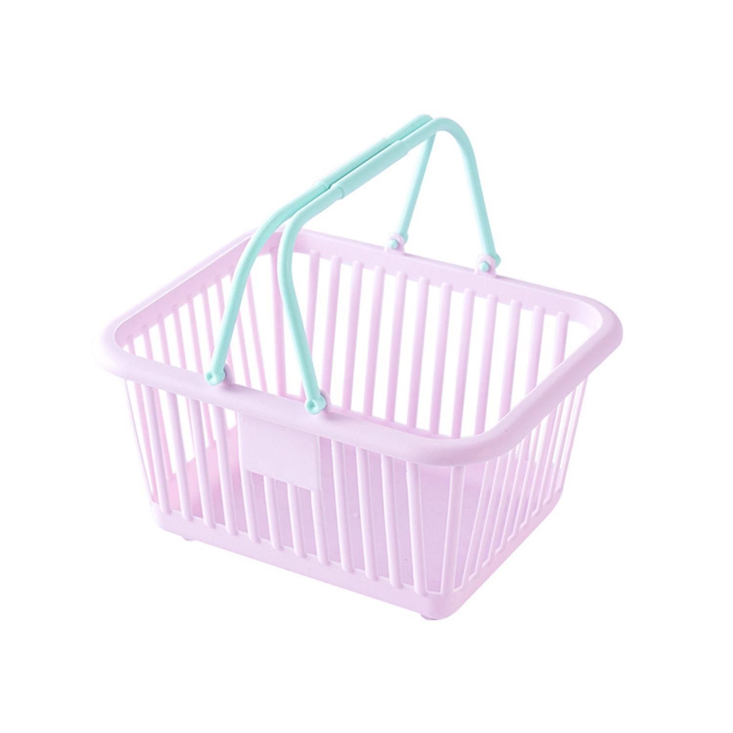 Mini Two Tone Plastic Storage Basket w/ Handles 5