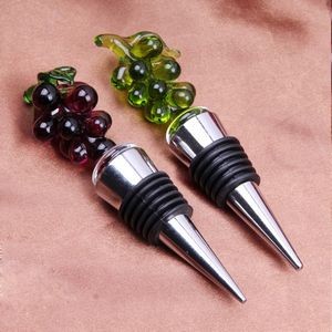 Elegant Crystal Grape Wine Cork Bottle Stopper 11