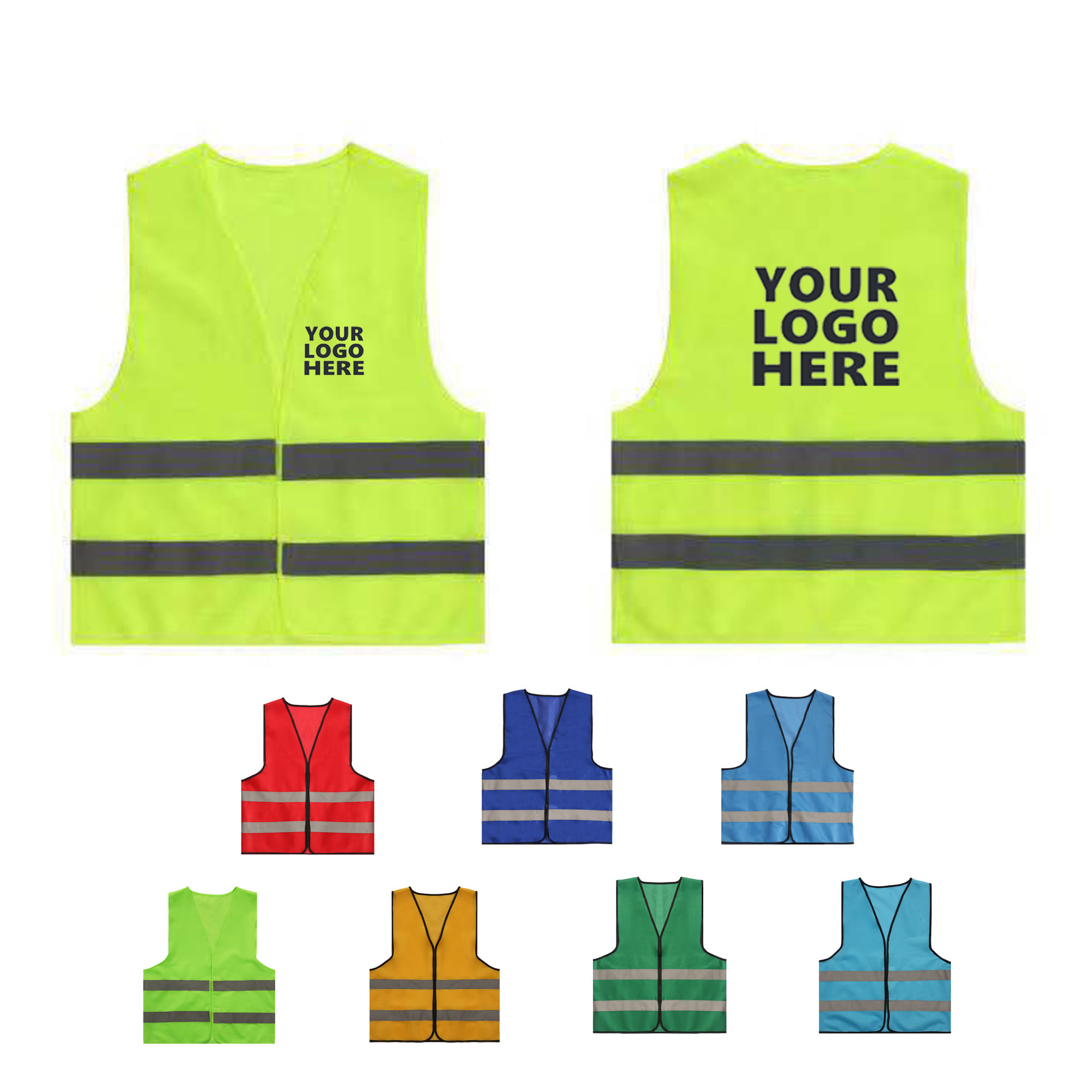 Customized Construction Reflective Vests 1