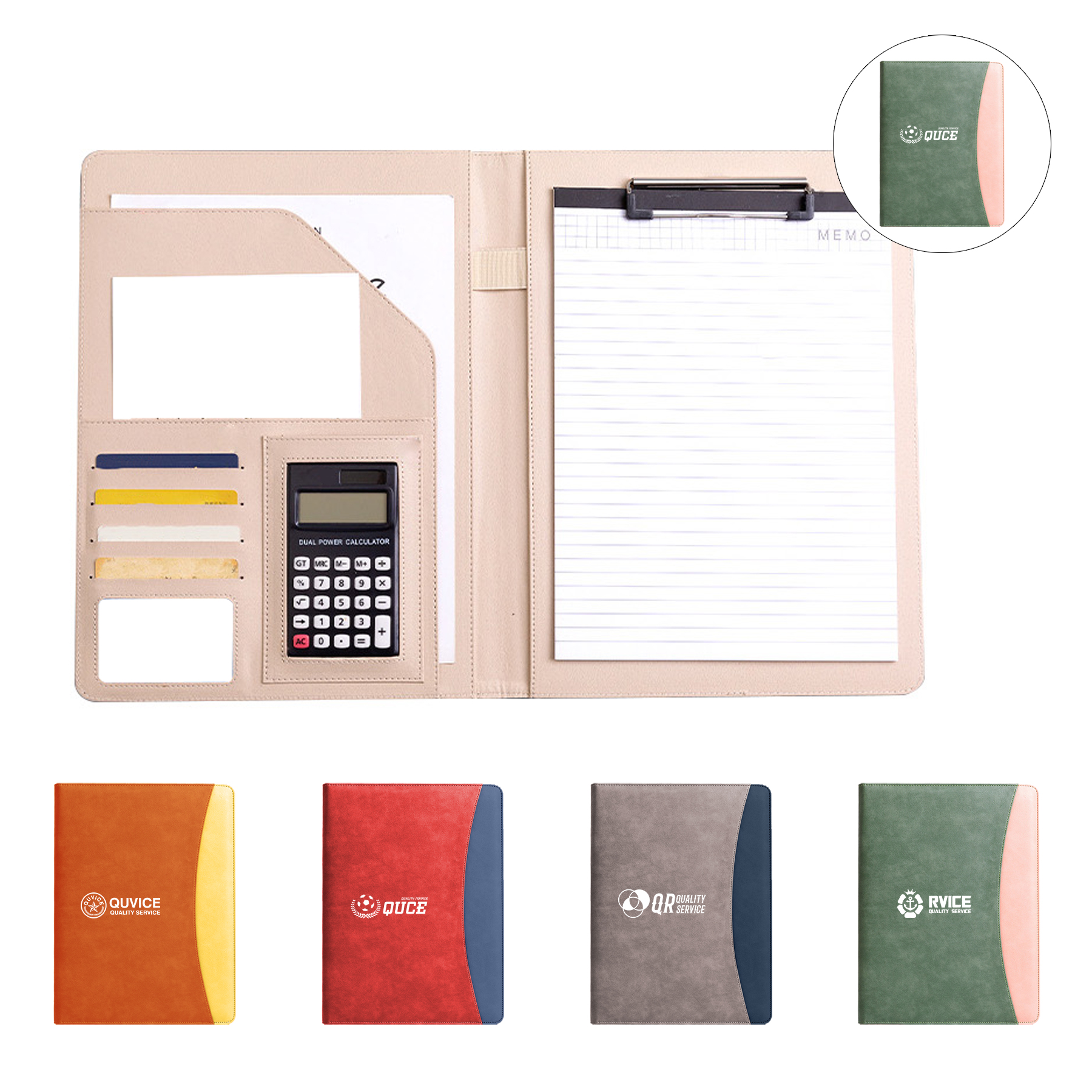 Multifunctional A4 Leather Folder With Calculator And NotePad (25 Page) 4