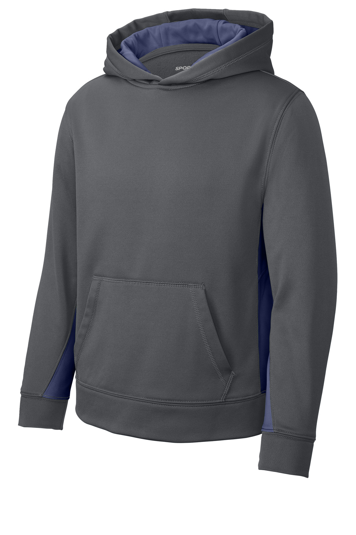 Sport-Tek Youth Sport-Wick Fleece Colorblock Hooded Pullover. YST235 2