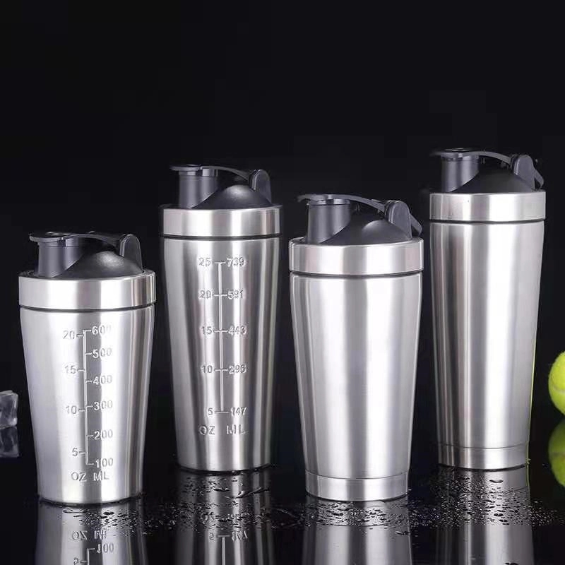 Stainless Steel Vacuum Shaker Bottle with Scale 2