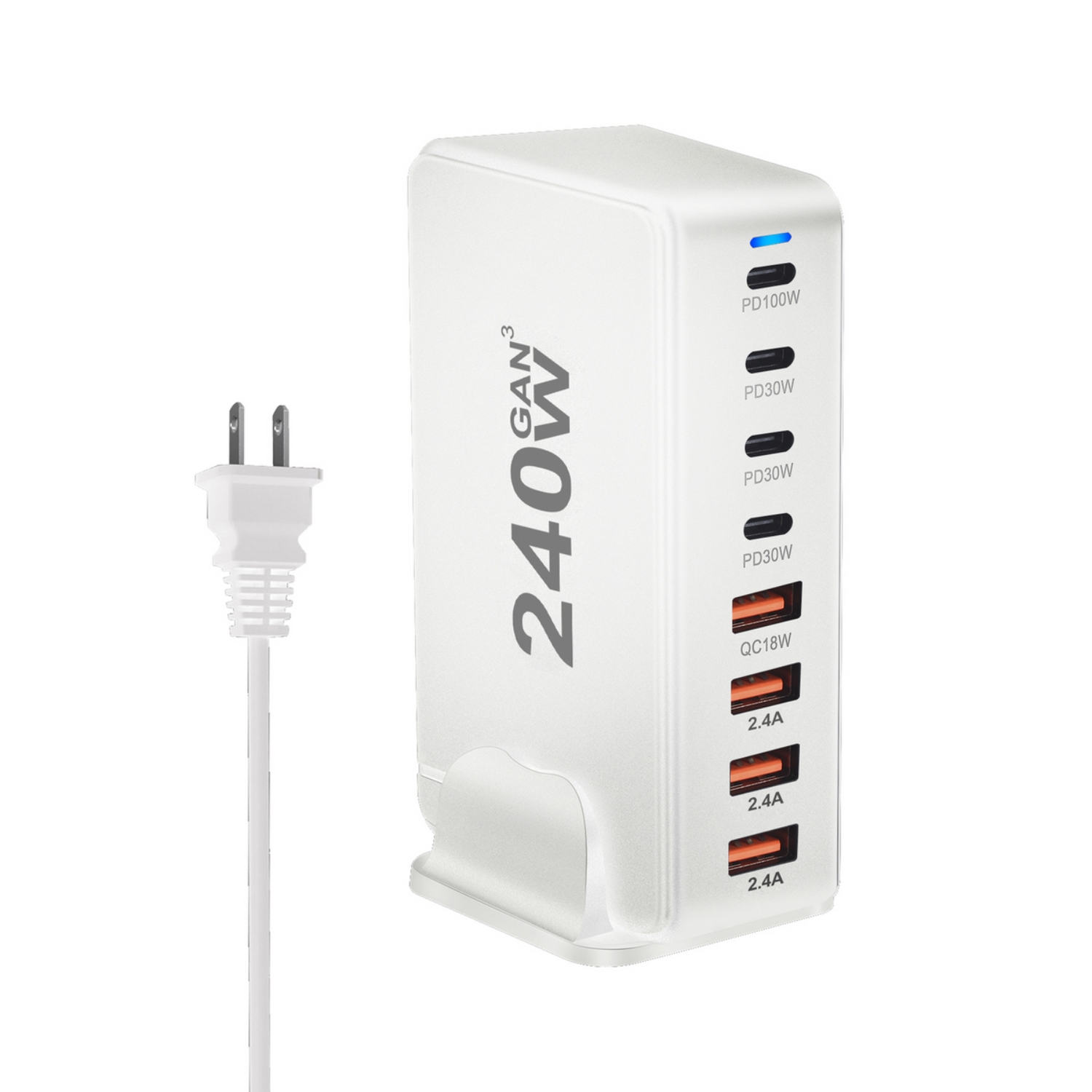 8-Port USB Speed Charge Station - 240 W 2