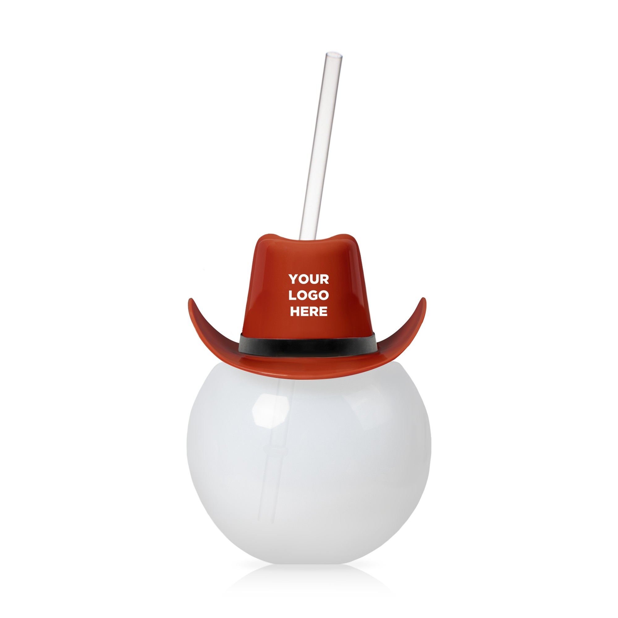 20oz Tumbler Ball Cup with Straw and Brown Hat(hat not assembled)