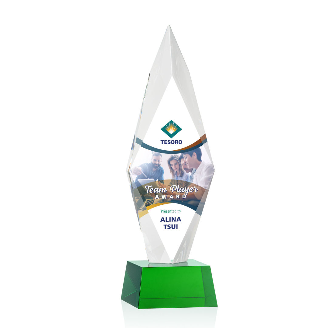 Manilow VividPrint™ Award on Robson Base - Green 8