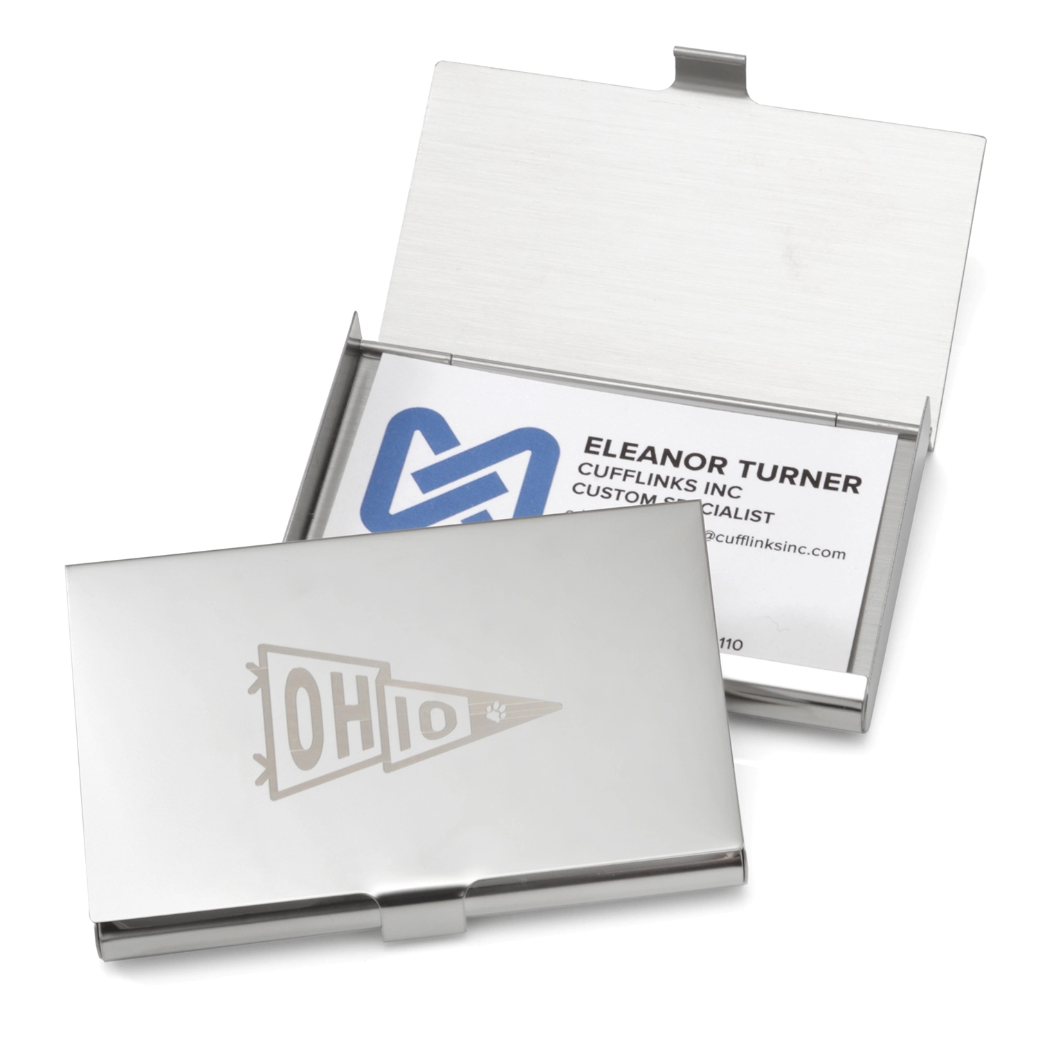 Engravable Stainless Steel Business Card Case