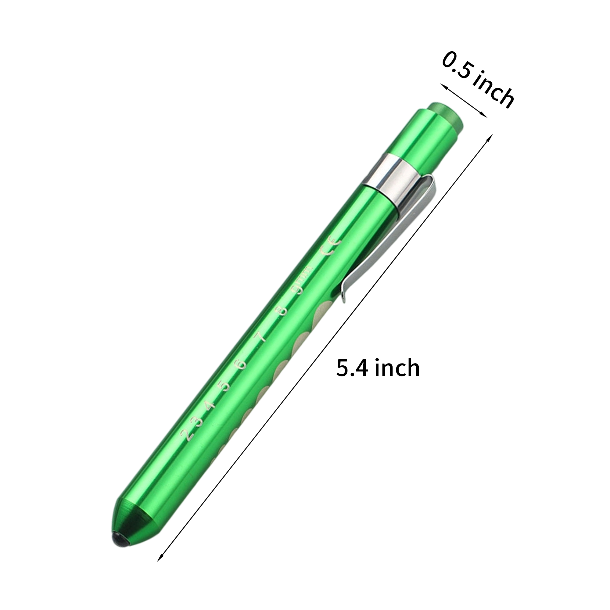 Reusable Medical Pen Light With Pupil Gauge 5.4" 3