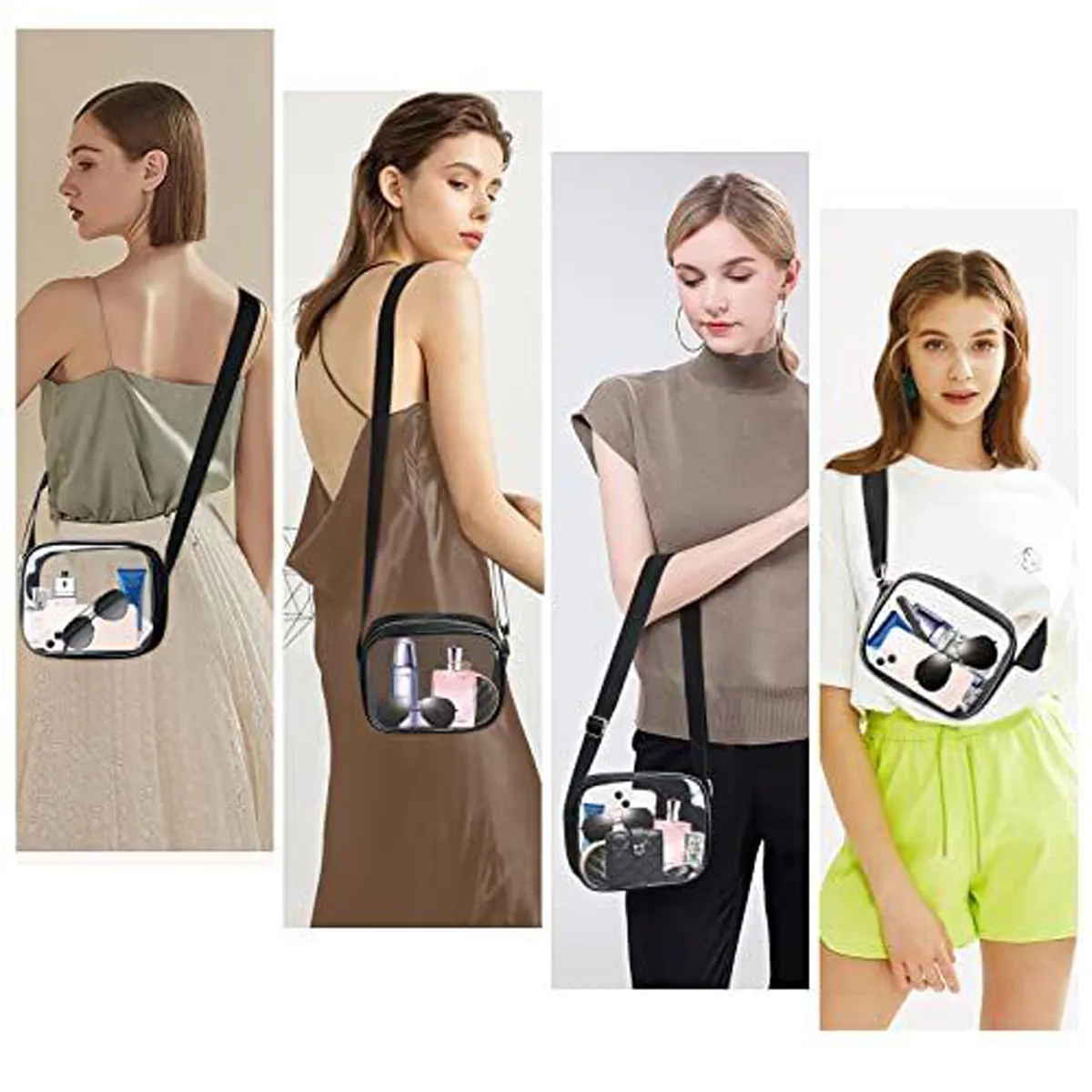 Custom Concerts Sports Events Festivals Clear Crossbody Bag 1