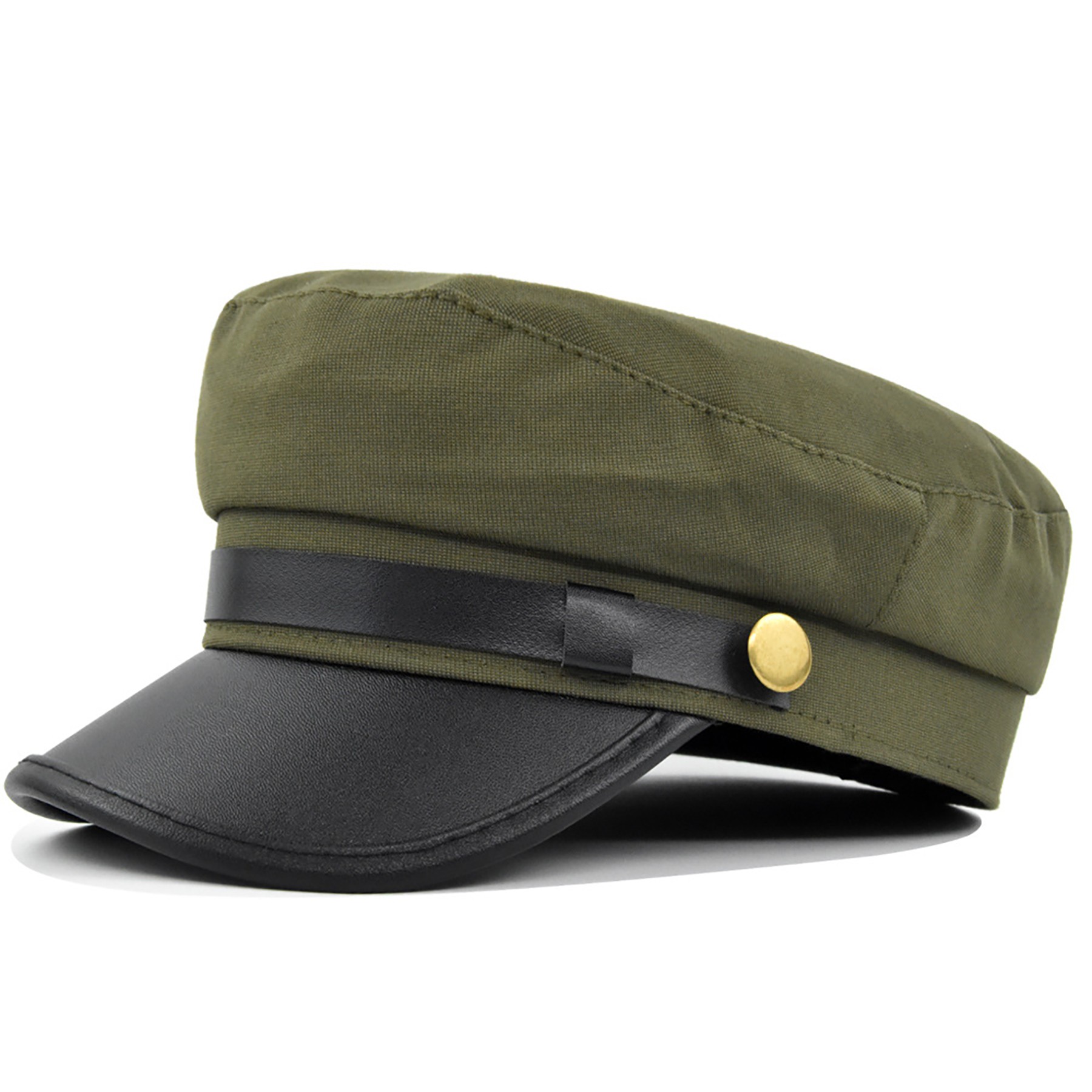 PU Brim Cabbie Beret Hat 6